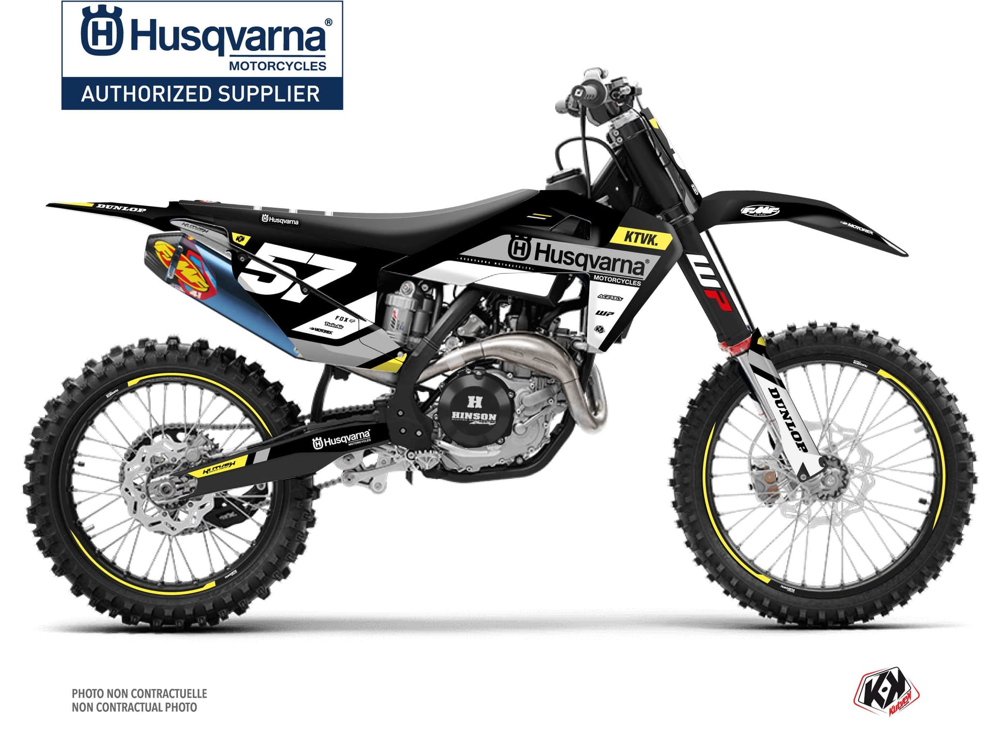 Start Husqvarna FC 250 Yellow Dirt Bike Graphic Kit