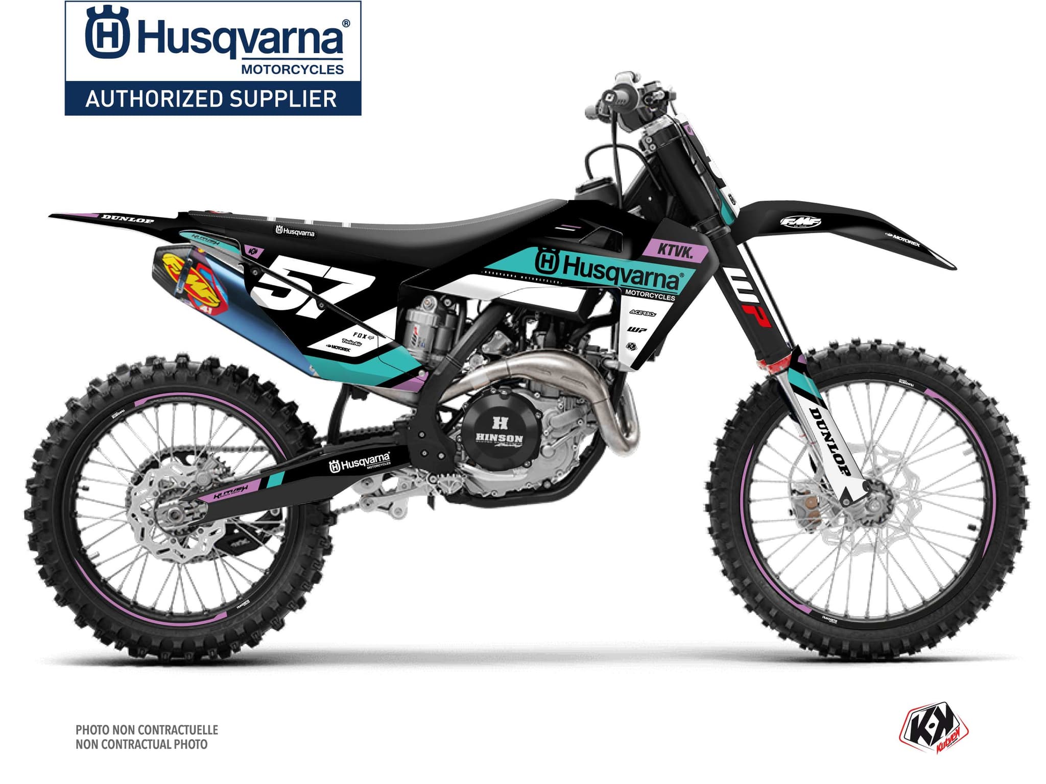 Start Husqvarna FC 250 Turquoise Dirt Bike Graphic Kit