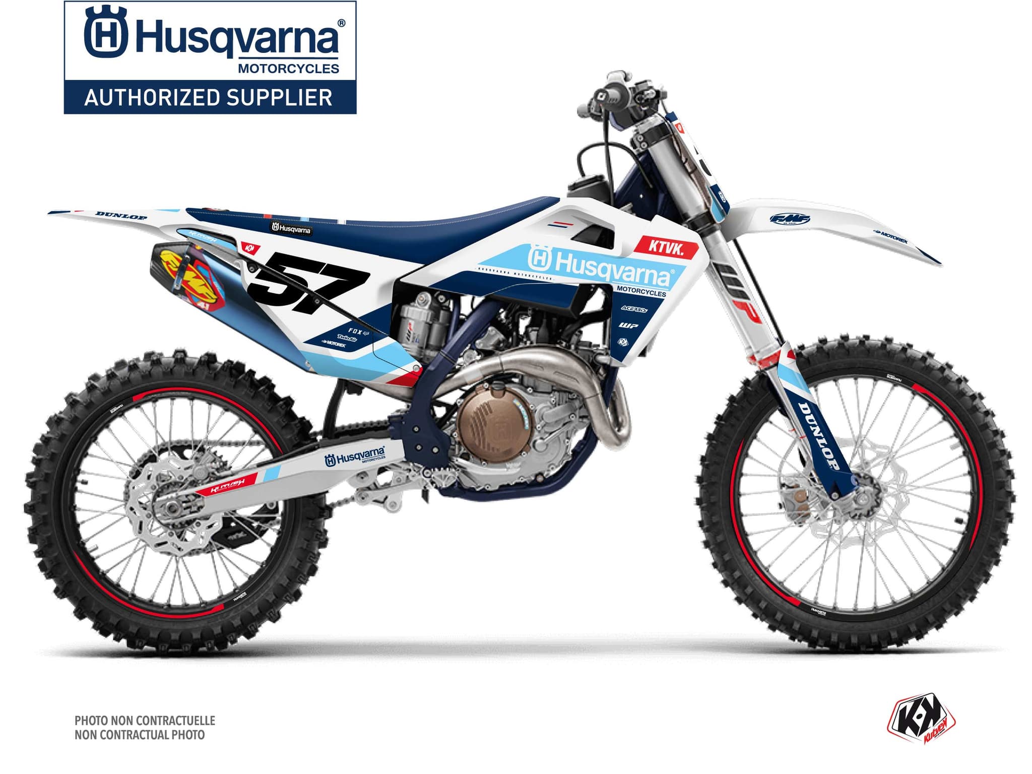 Kit graphique Moto Cross Start Husqvarna FC 450 Bleu