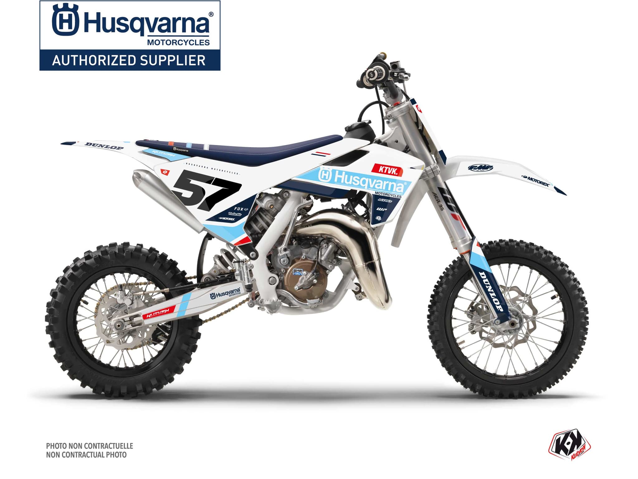 Kit graphique Moto Cross Start Husqvarna TC 65 Bleu