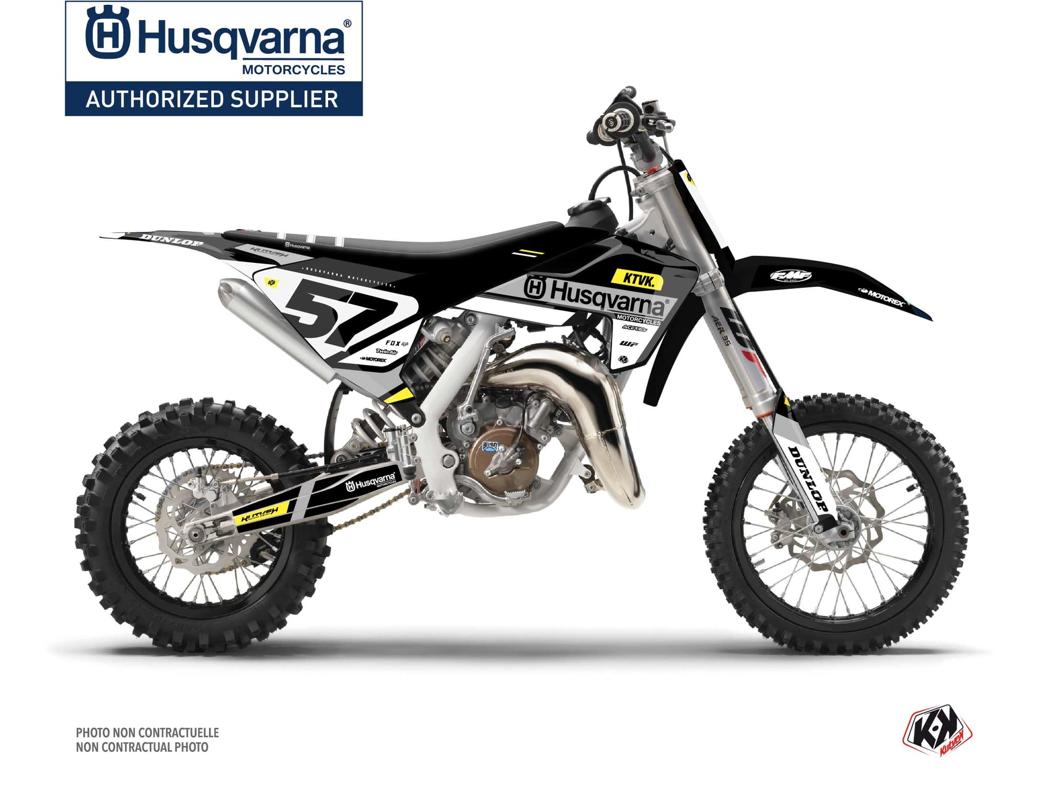 Kit graphique Moto Cross Start Husqvarna TC 65 Jaune