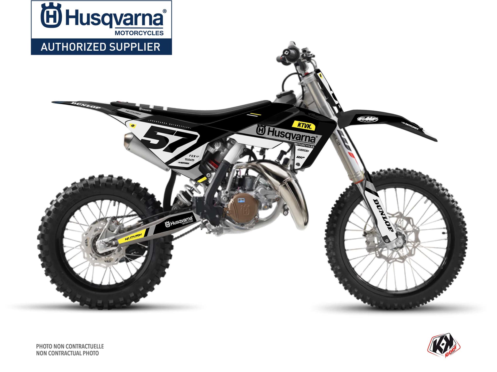 kit graphique motocross husqvarna tc 85 start jaune