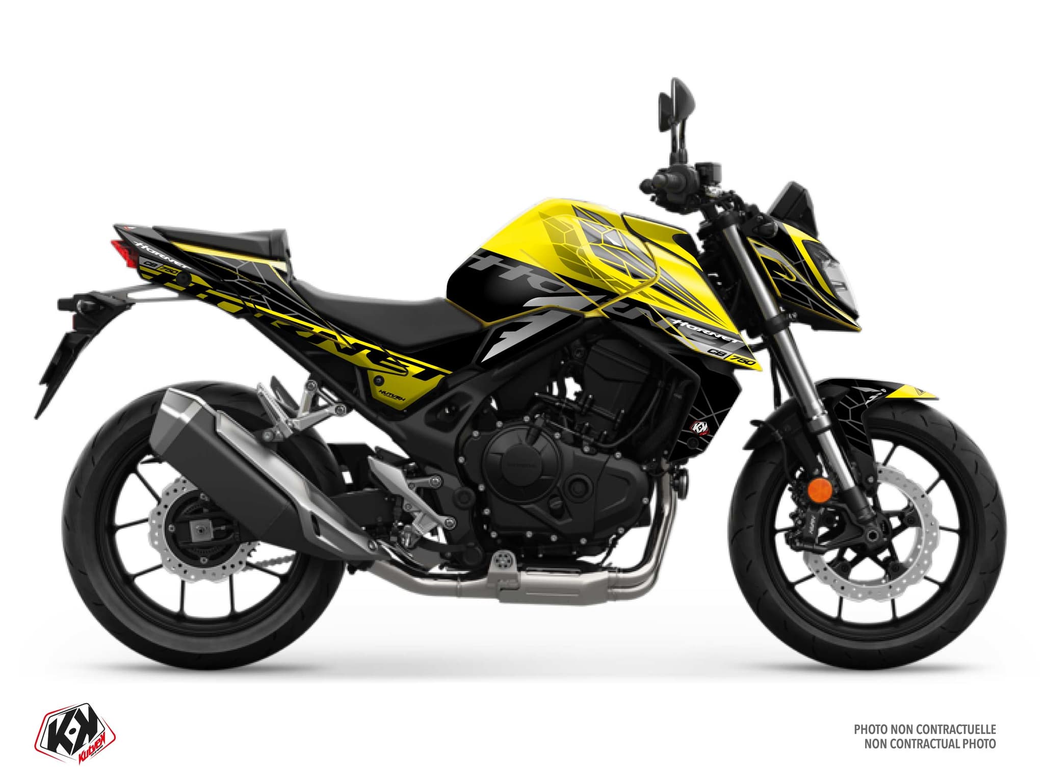 kit graphique moto honda cb 750 hornet sting jaune