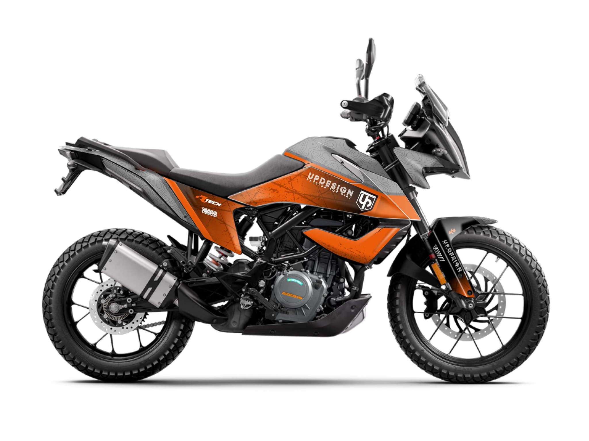 Kit graphique Moto KTM ADVENTURE 390 STONE Orange | KTM | Kutvek