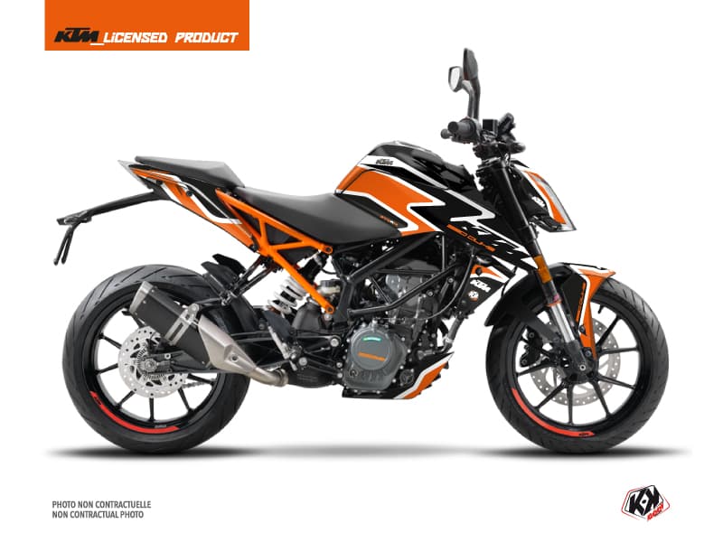 Kit graphique Moto Storm KTM Duke 125 Orange Noir