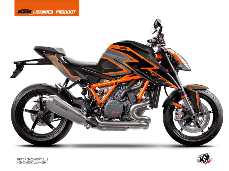 kit graphique moto ktm super duke 1290 r storm noir-orange | KTM DUKE | Kutvek
