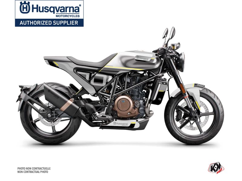 kit graphique moto husqvarna vitpilen 701 straight gris-noir