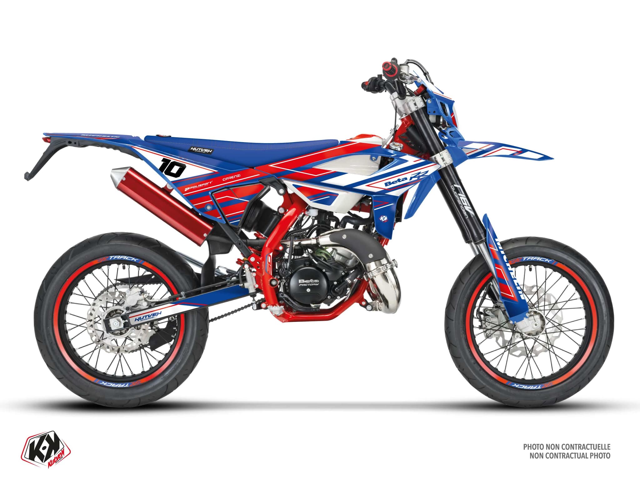 50CC BETA RR 50 MOTARD STRATO Blue-Red graphic kit