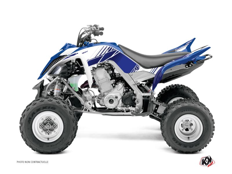 kit graphique quad yamaha raptor 660 stripe bleu-nuit