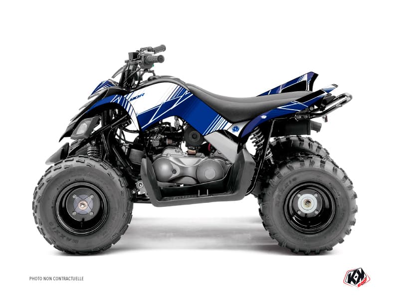 Kit graphique Quad Stripe Yamaha 90 Raptor Bleu Nuit