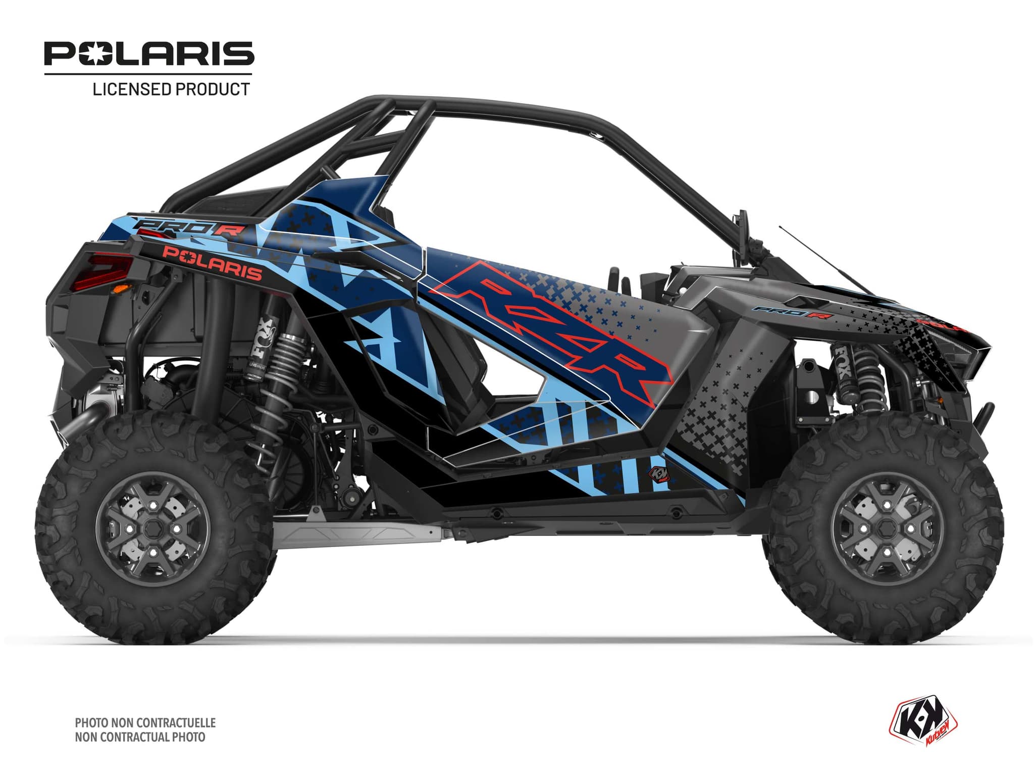 kit graphique ssv polaris rzr pro r ultimate stun bleu