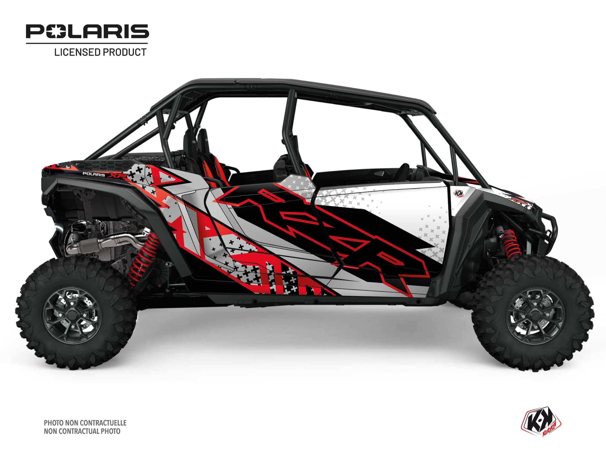 kit graphique ssv polaris rzr xp 4 portes stun blanc