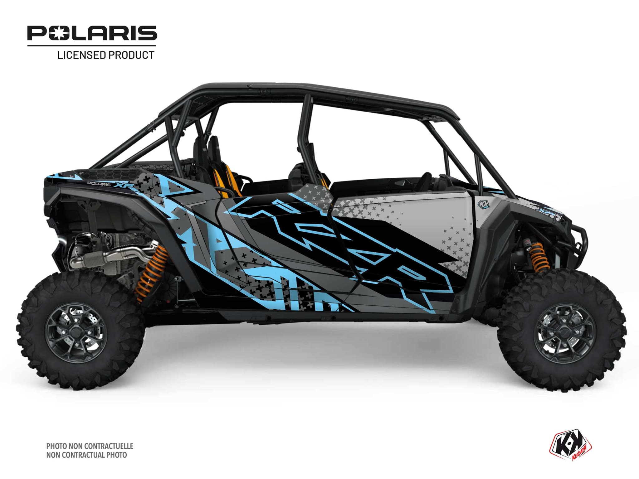 kit graphique ssv polaris rzr xp 4 portes stun bleu