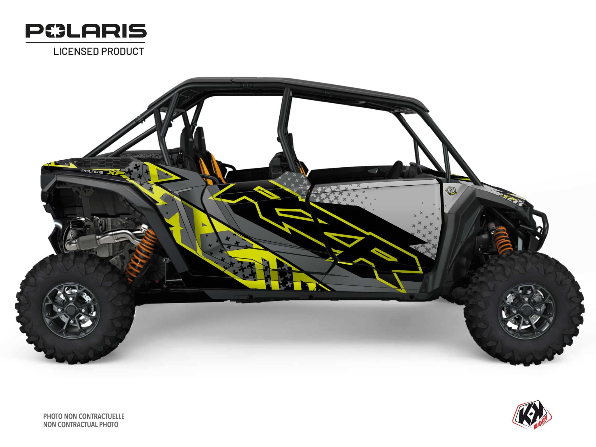 kit graphique ssv polaris rzr xp 4 portes stun vert-neon