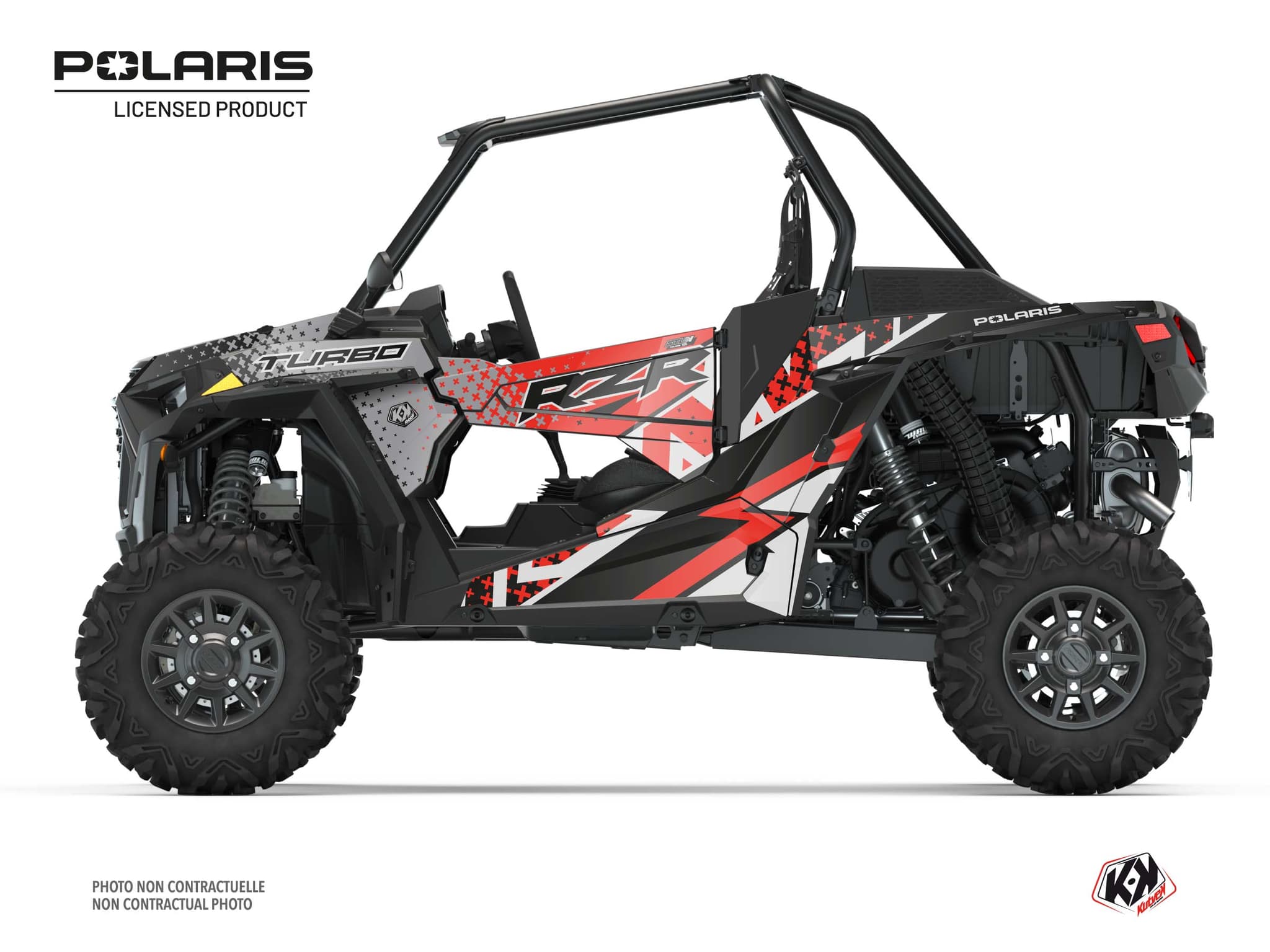 kit graphique ssv stun polaris rzr xp turbo gris
