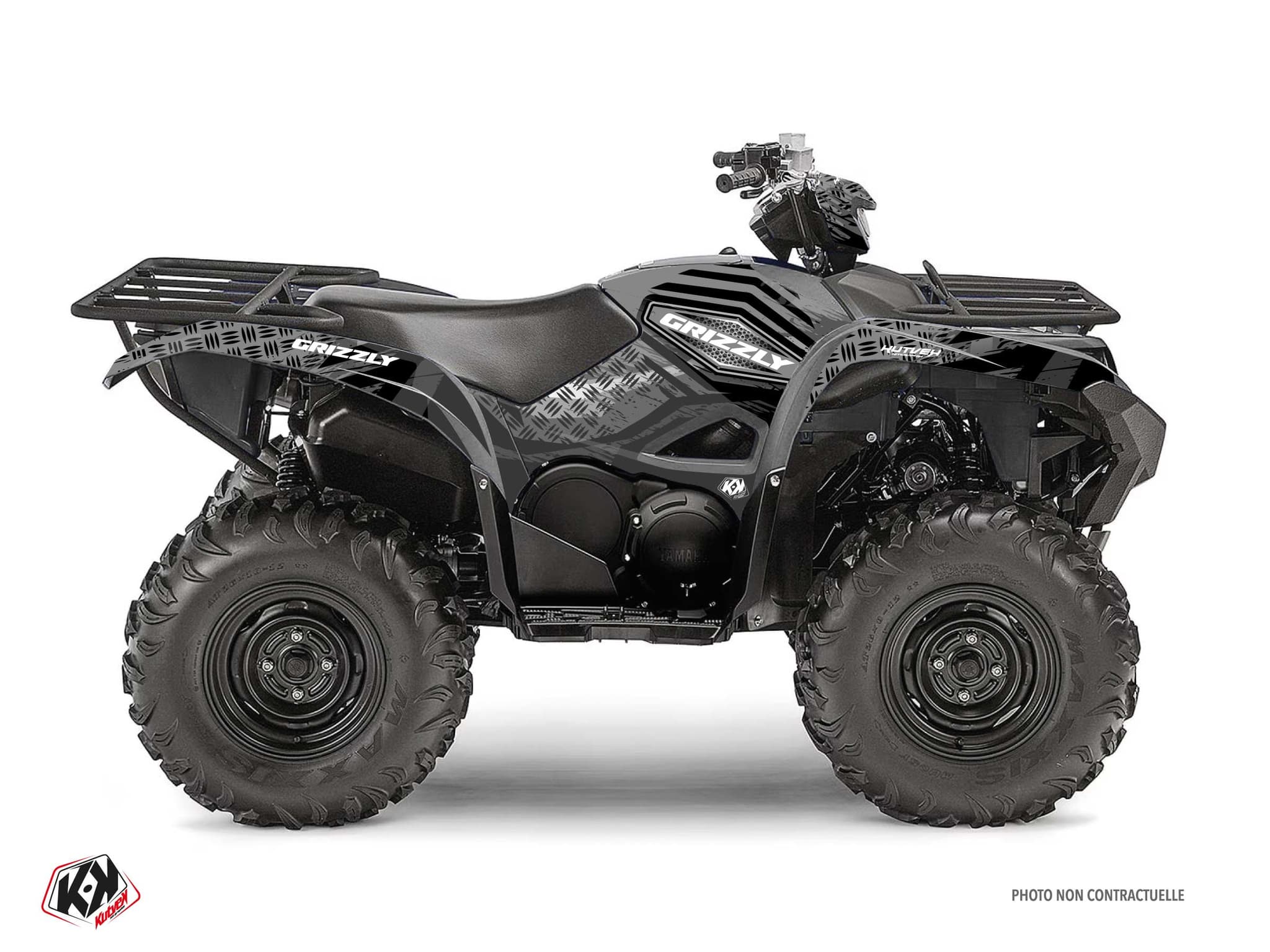 kit graphique quad yamaha grizzly 708 sturdy gris