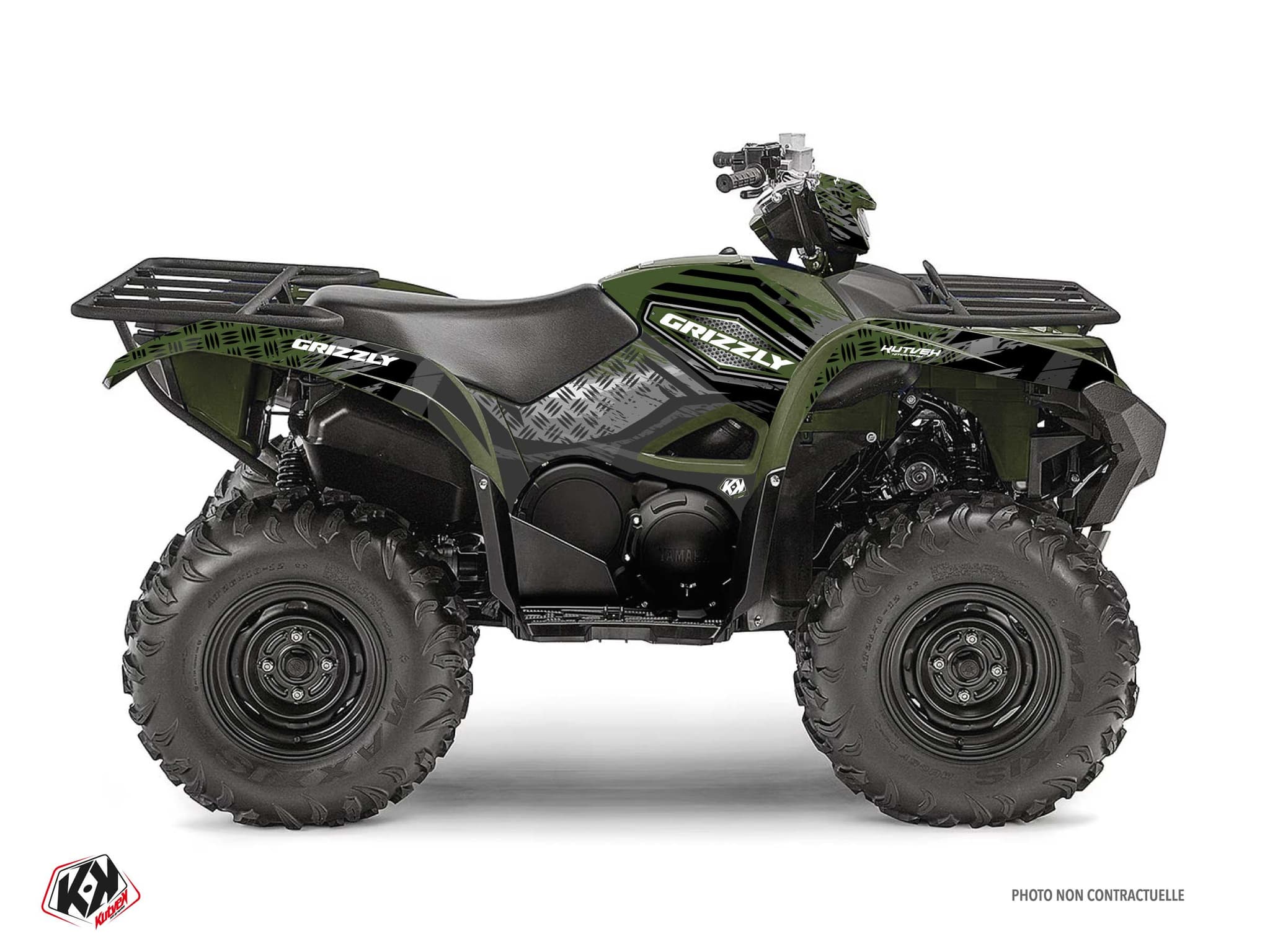 kit graphique quad yamaha grizzly 708 sturdy vert