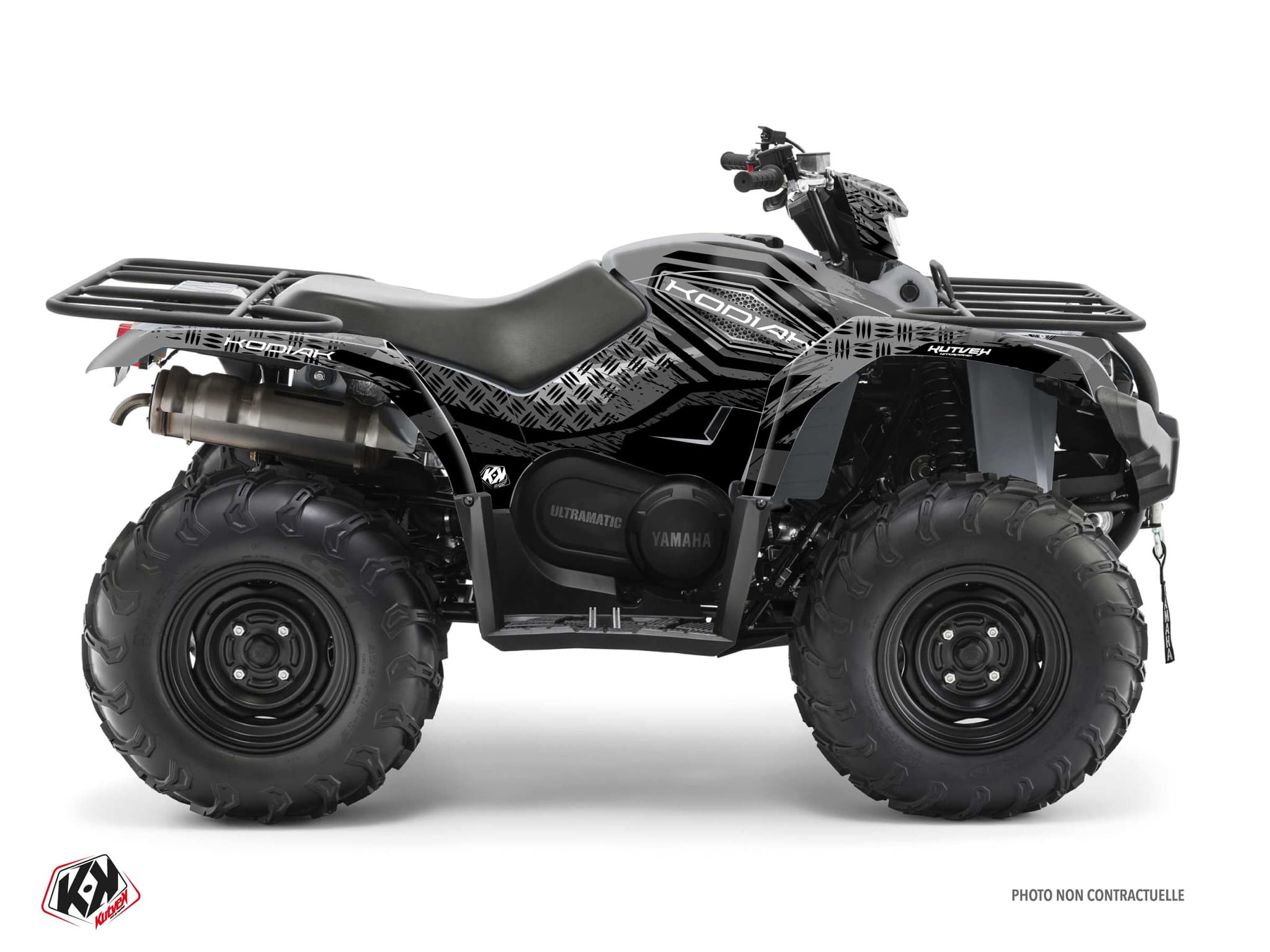 kit graphique quad yamaha kodiak 450 sturdy gris
