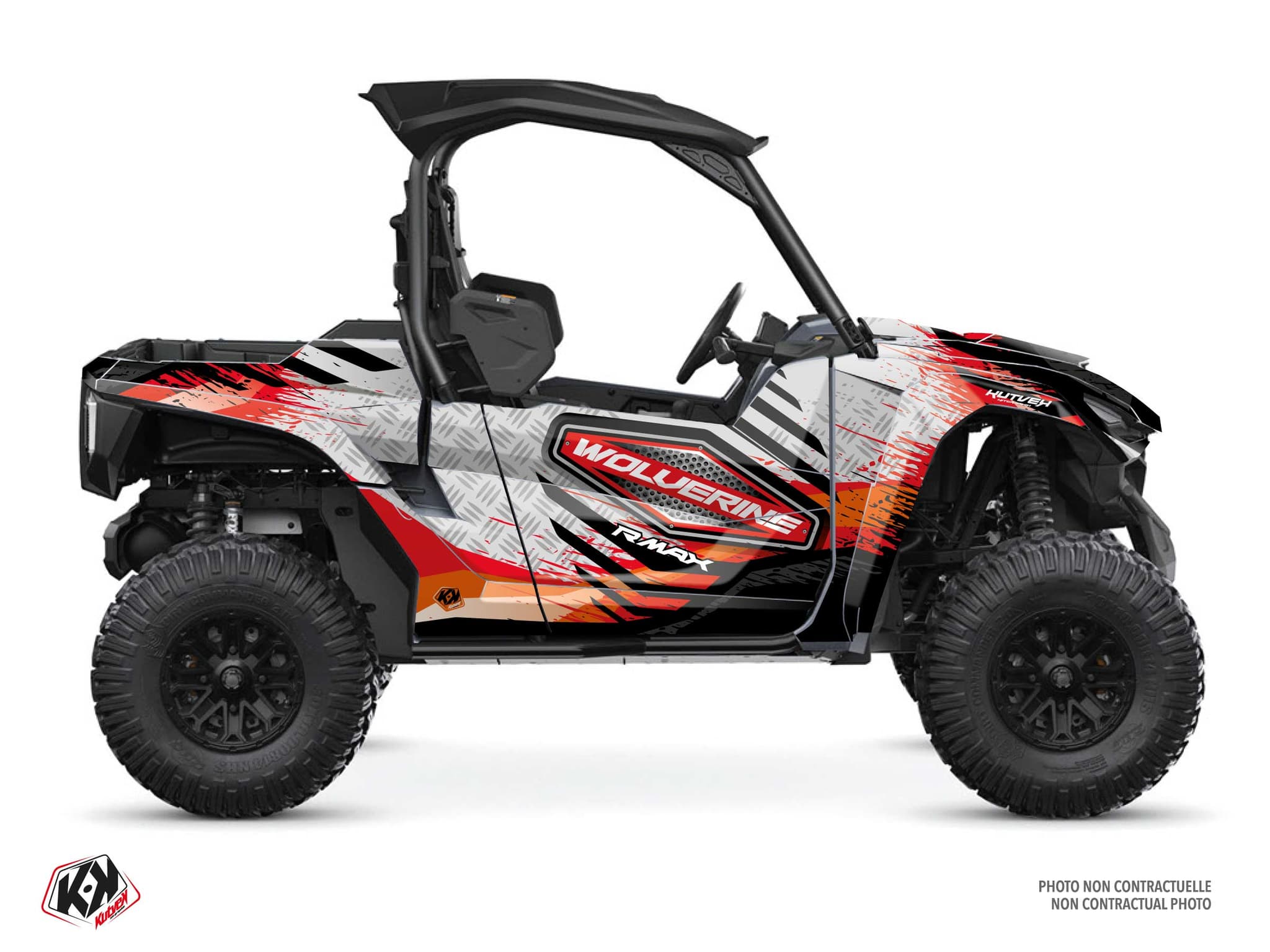 kit graphique ssv yamaha wolverine r max sturdy rouge