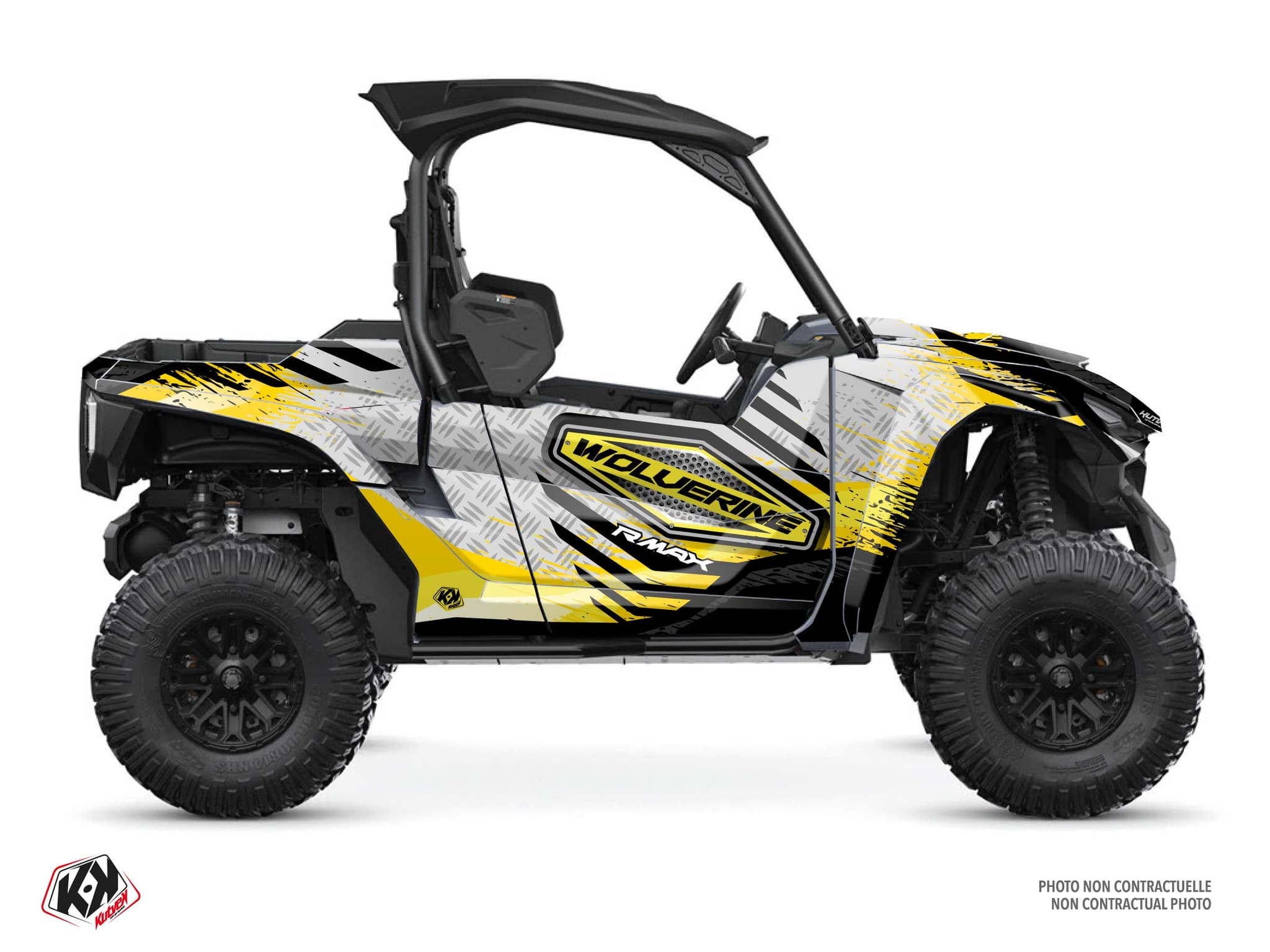 kit graphique ssv yamaha wolverine r max sturdy jaune