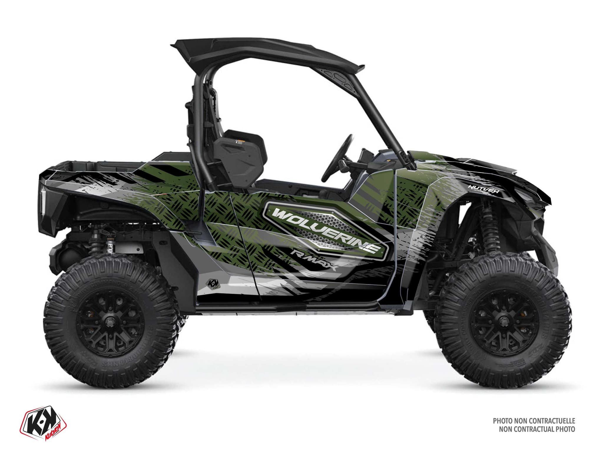 kit graphique ssv yamaha wolverine r max sturdy vert