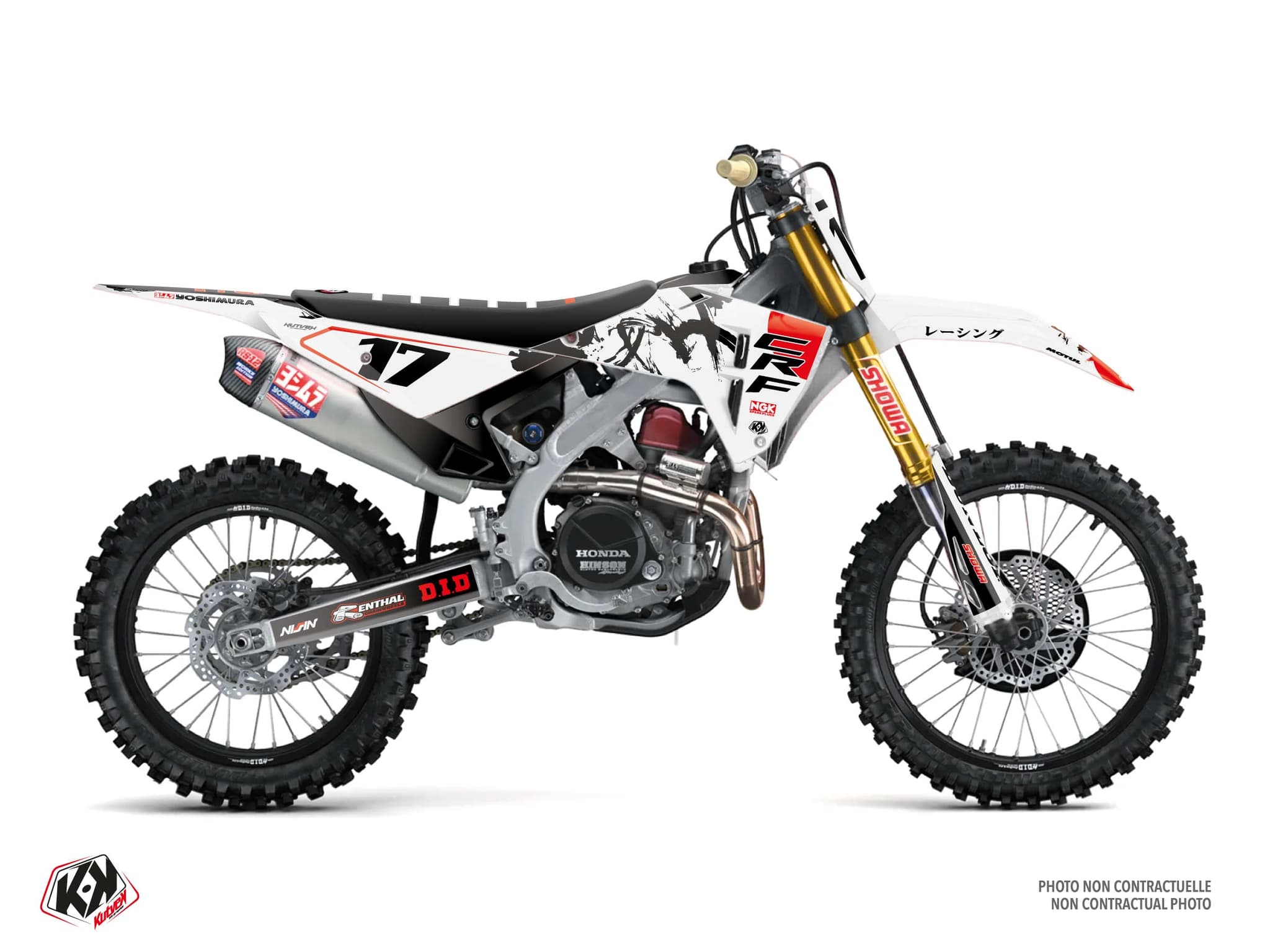 Graphic Kit Sumi White Dirt Bike Honda CRF 450 R