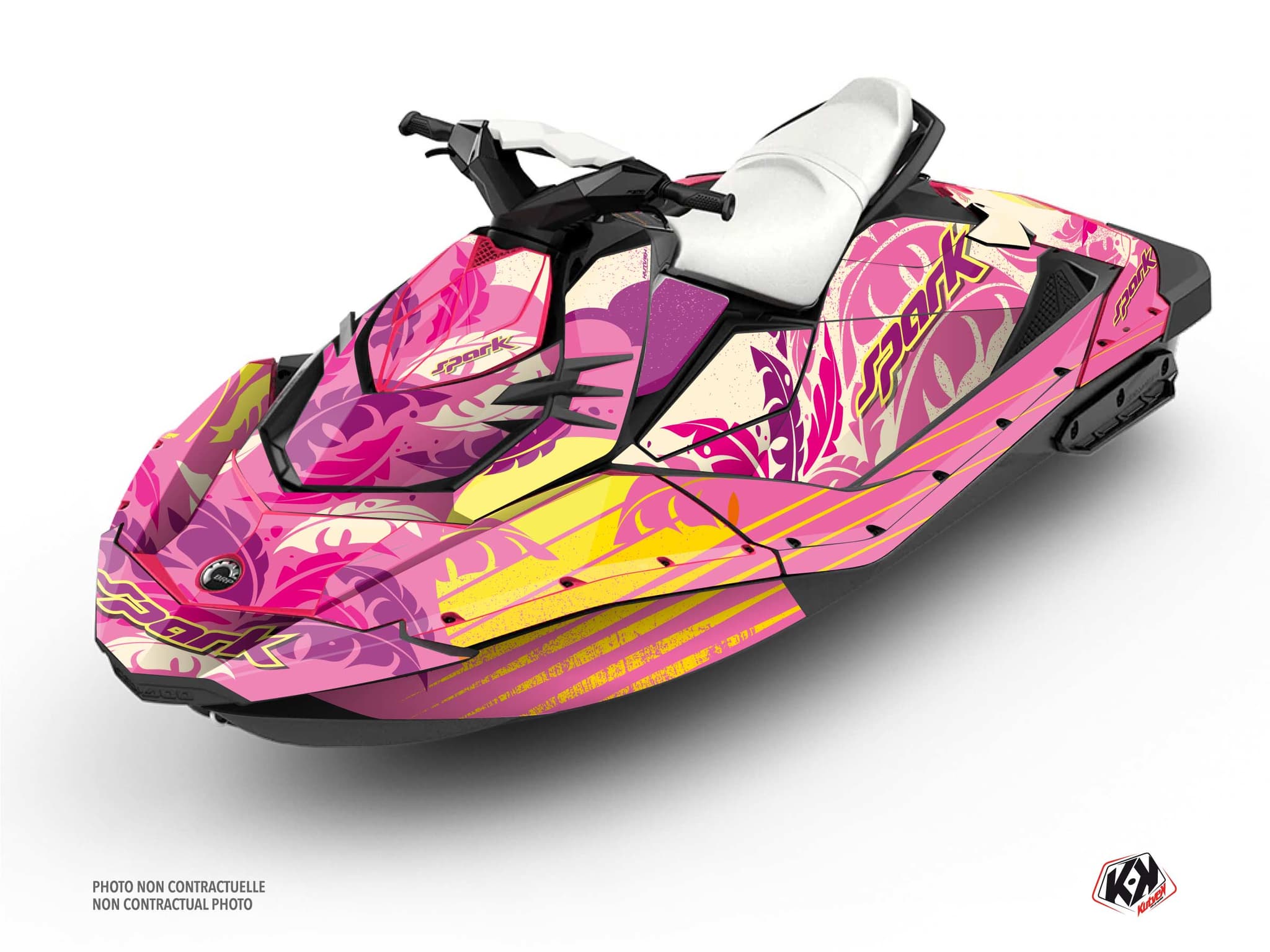 kit graphique jet-ski seadoo spark sunset rose