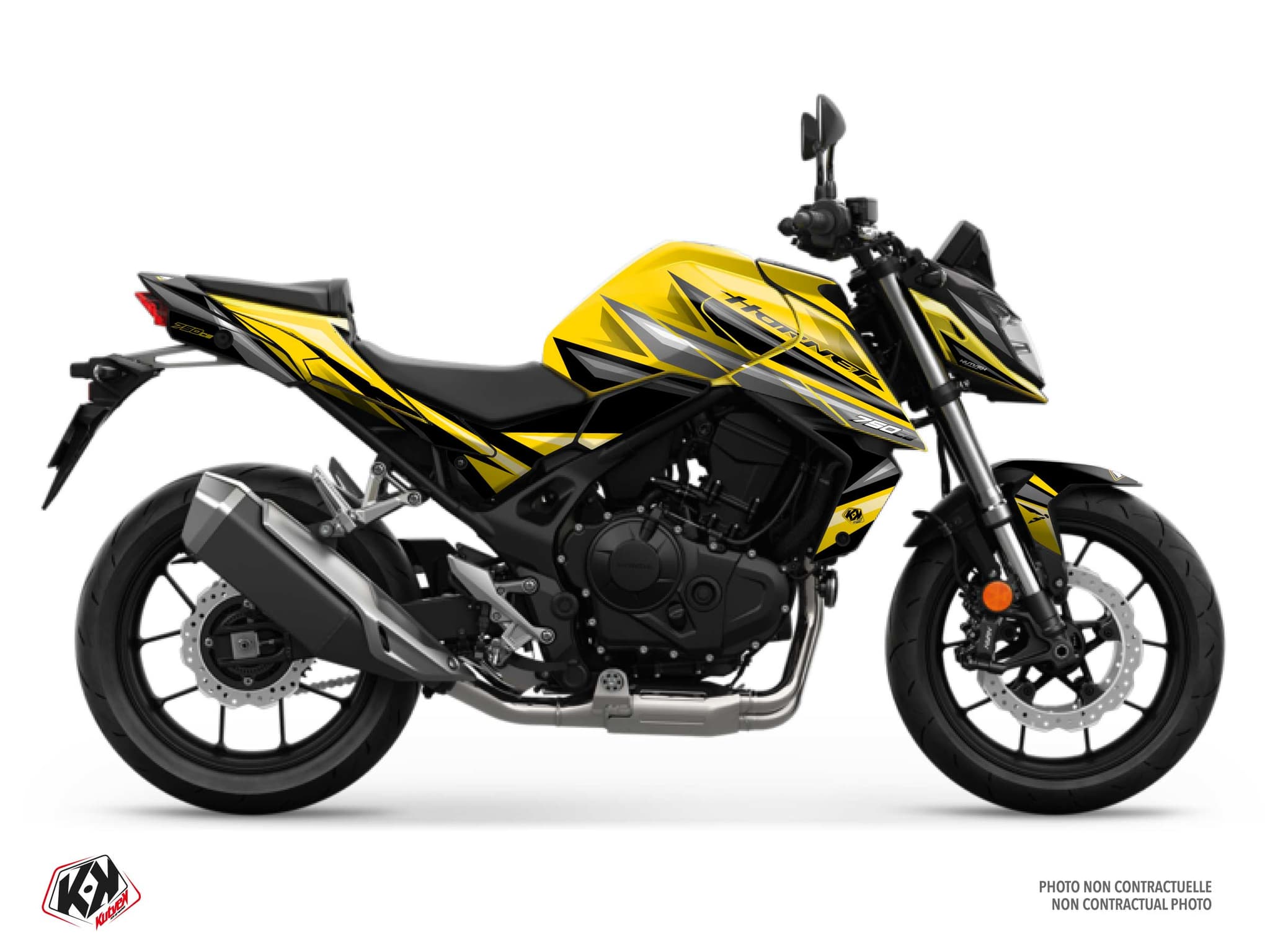 kit graphique moto honda cb 750 hornet sword jaune