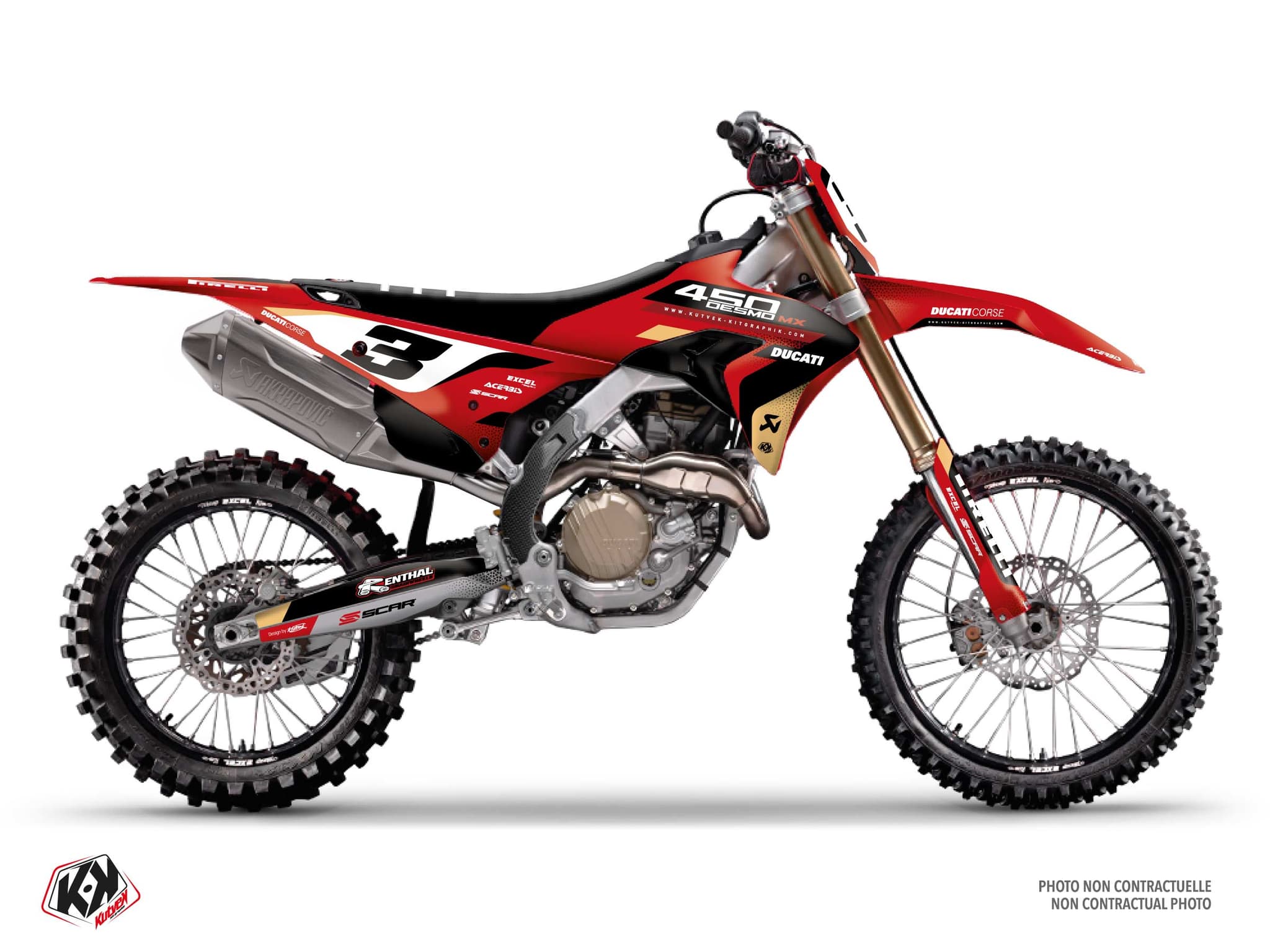 kit de decoración motocross ducati desmo 450 mx taglioni arena