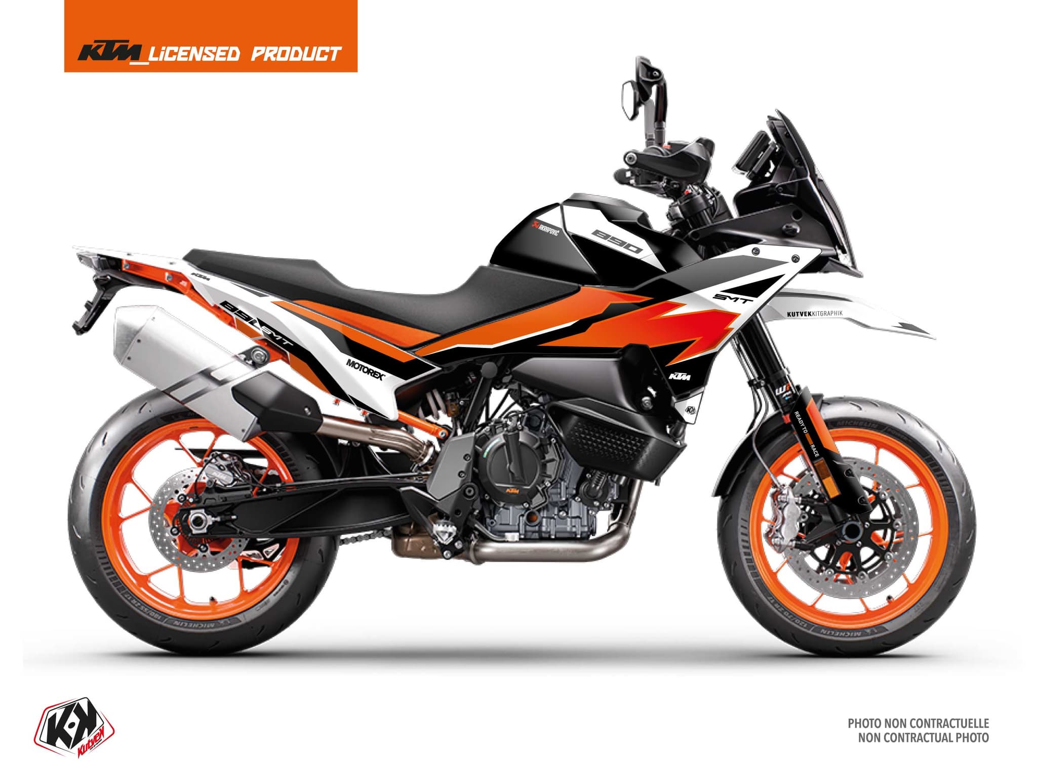 street bike ktm sm-t 890 tarmak red graphic kit