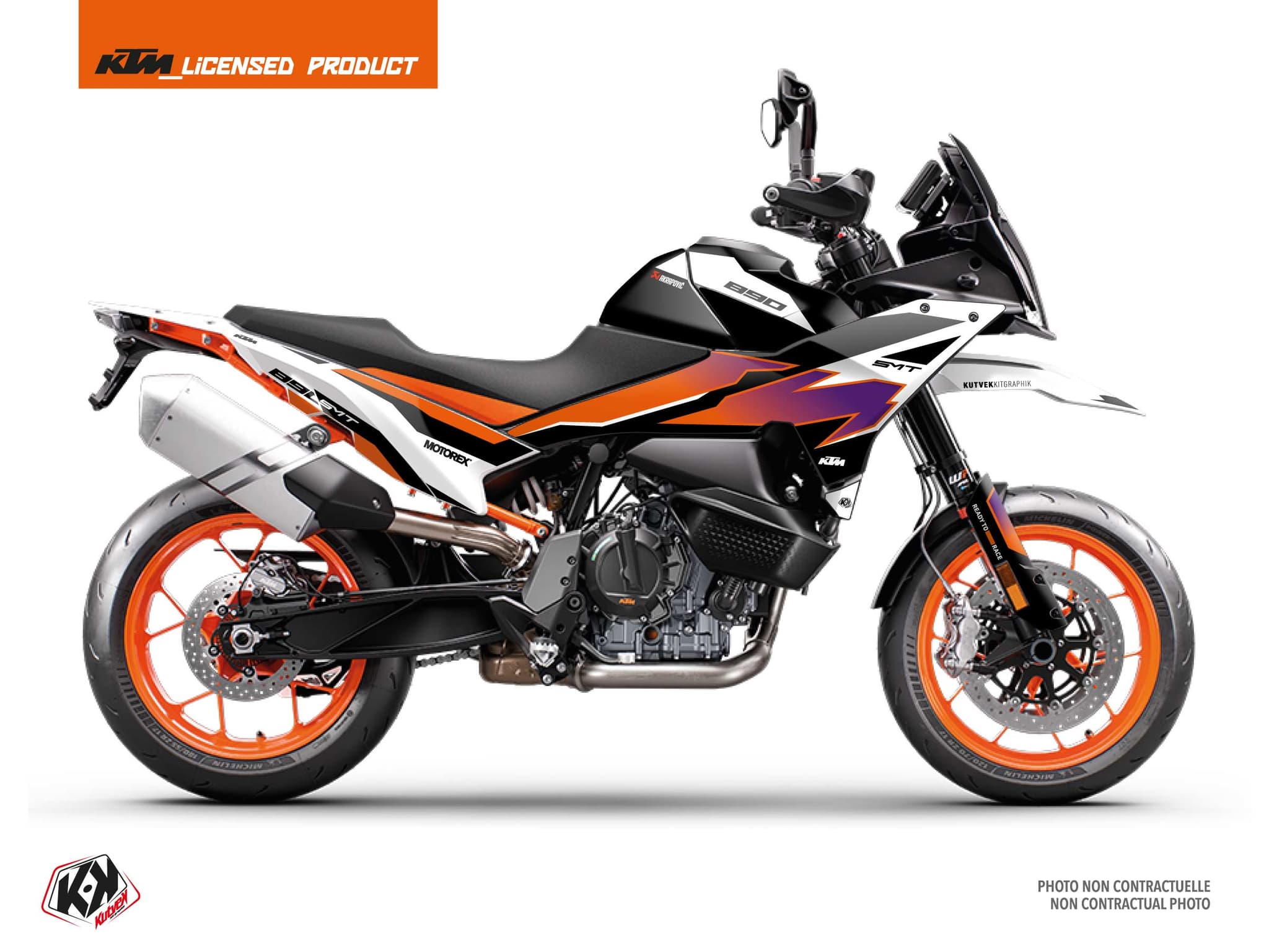 street bike ktm sm-t 890 tarmak purple graphic kit