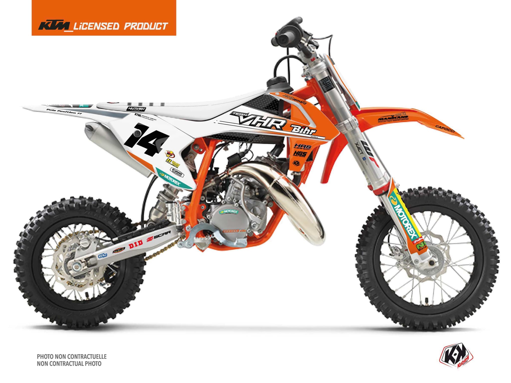 deko-set moto-cross replica team vhr k22 ktm 50 sx