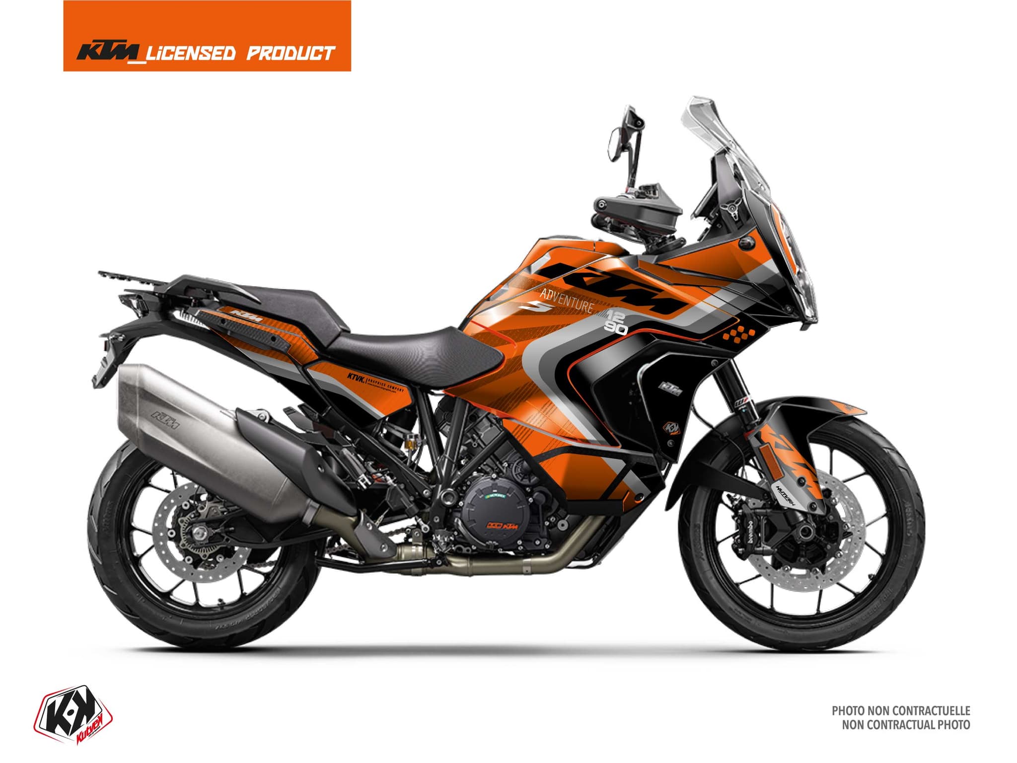 kit graphique moto ktm super adventure 1290 s tensif orange