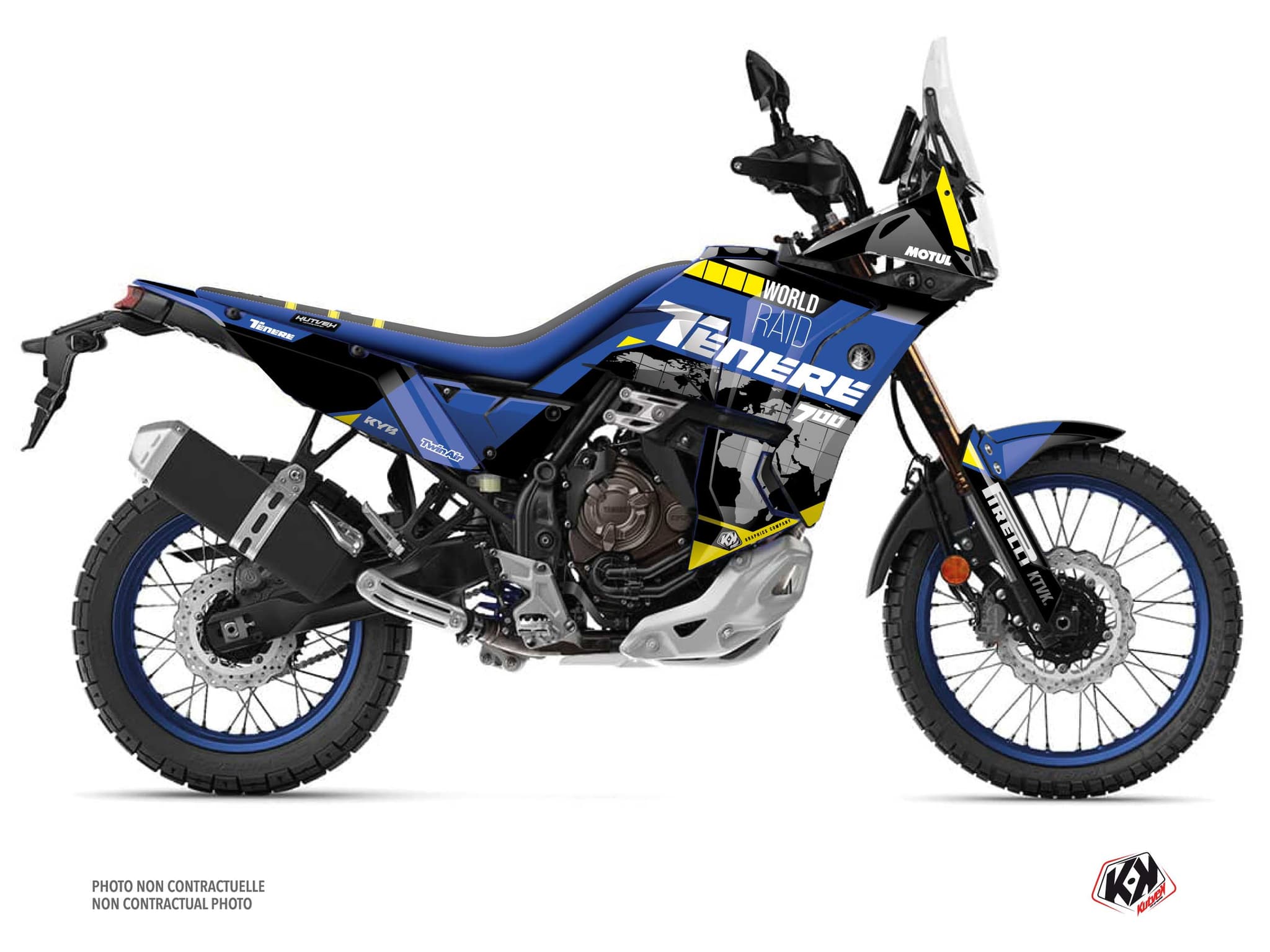 deko-set motorrad yamaha tenere 700 world raid terra blau | Yamaha | Kutvek