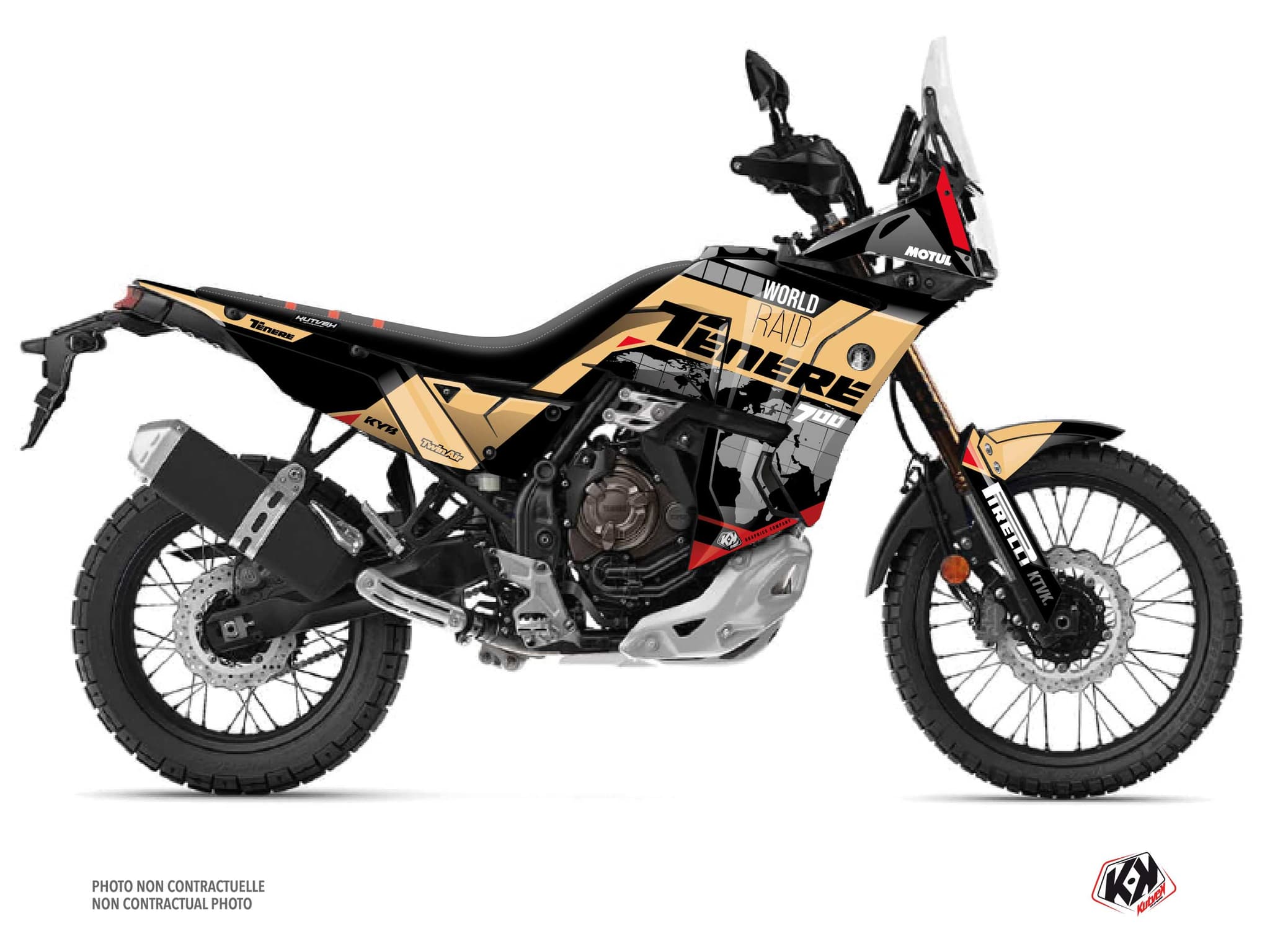 Yamaha TENERE 700 World Raid Street Bike Terra Graphic Kit Sand | Yamaha | Kutvek