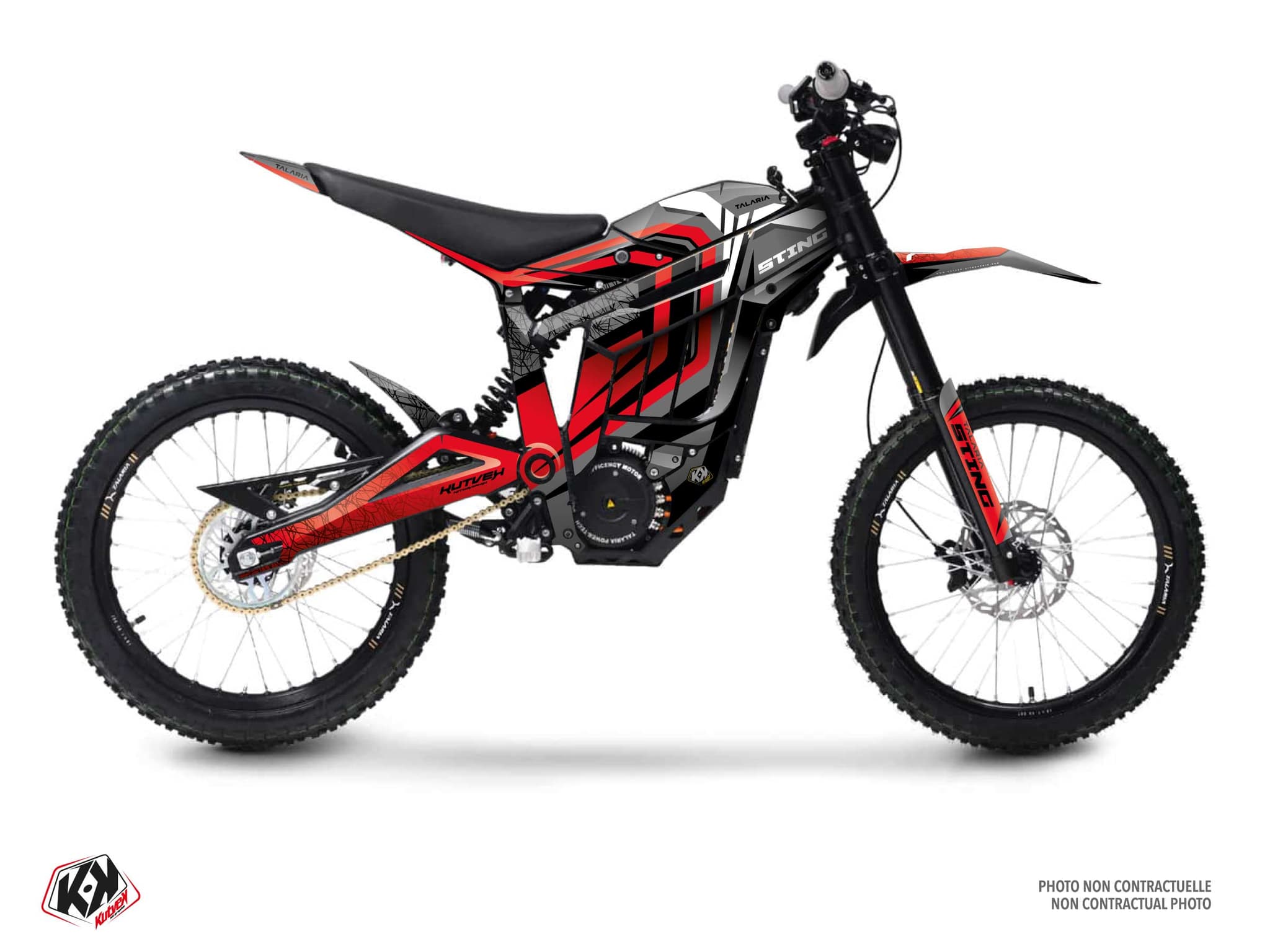 Talaria Sting Thunder Red Dirt Bike Graphic Kit