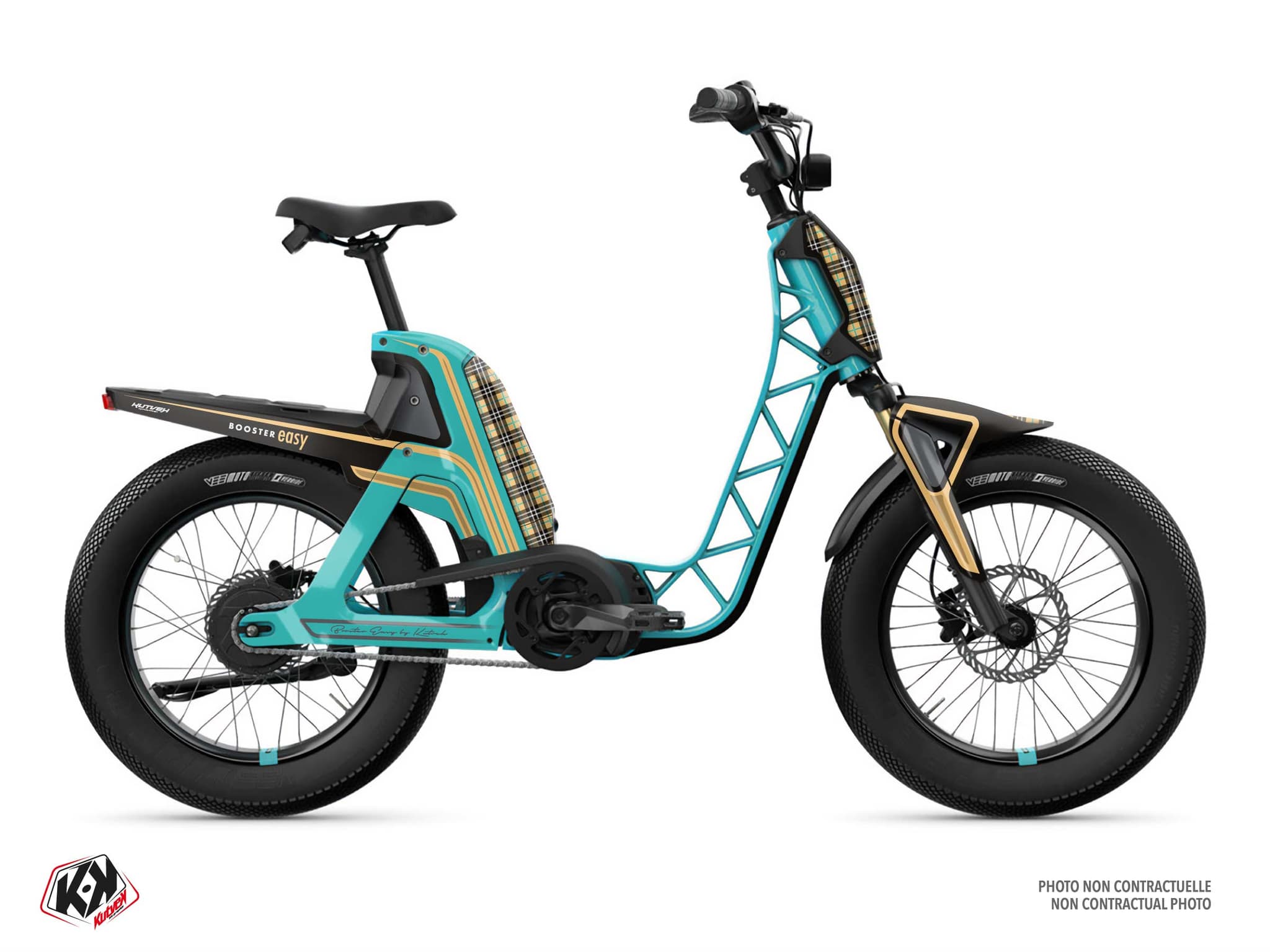 Kit graphique Scooter YAMAHA BOOSTER Easy TIEBREAK Cyan
