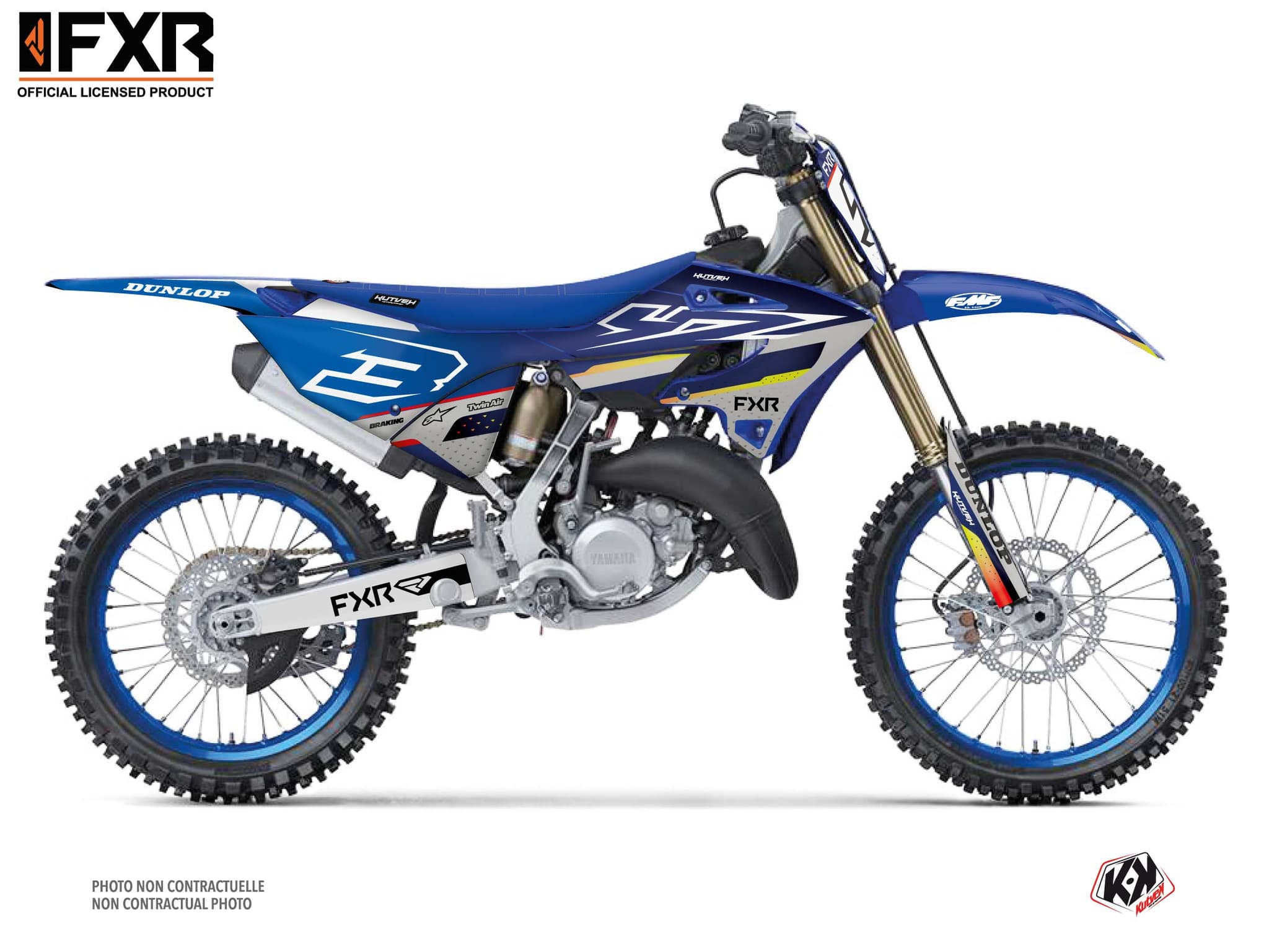 Yamaha 125 YZ Dirt Bike Tilt Graphic Kit Blue | 125 YZ | Kutvek