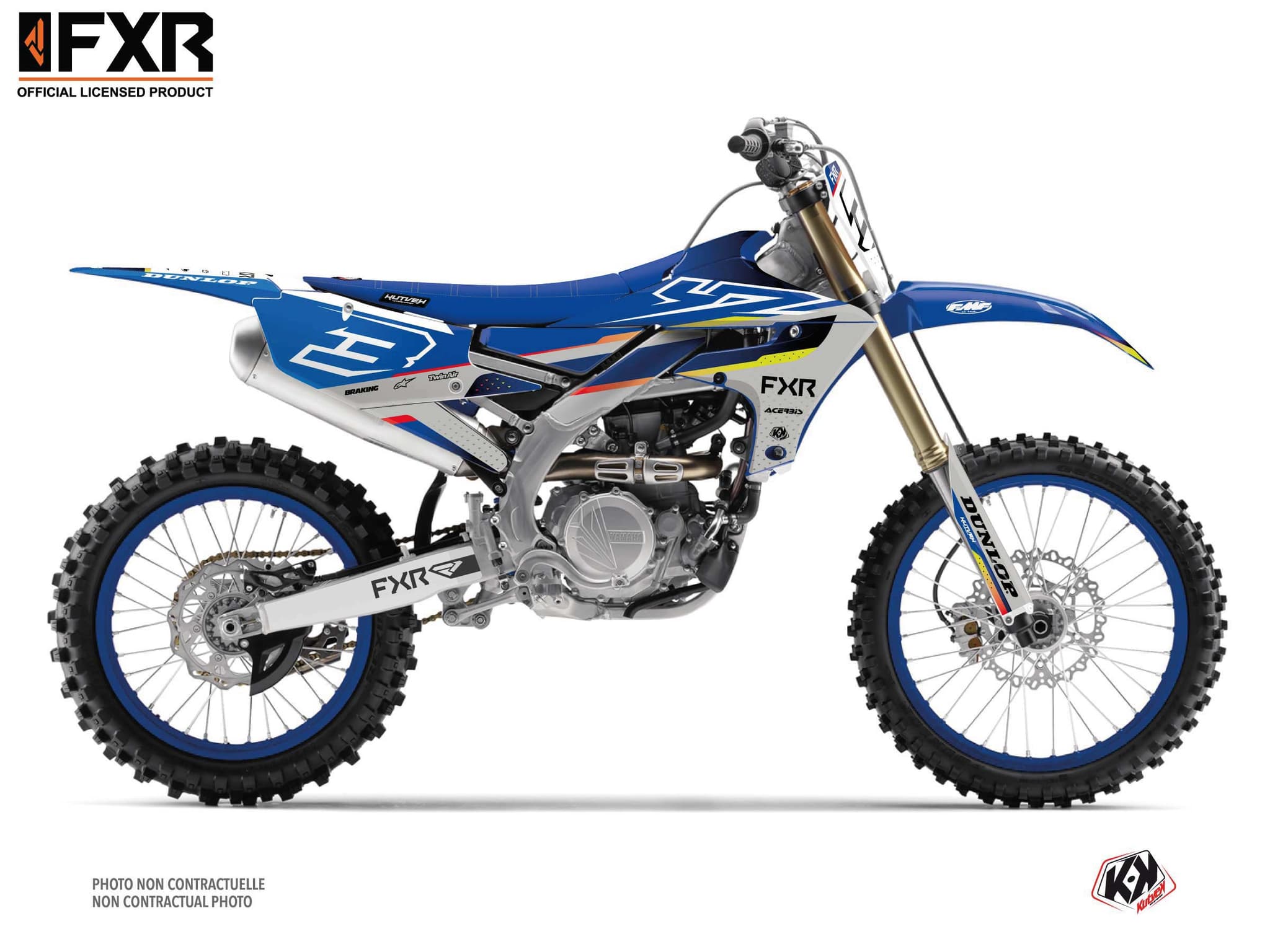 kit graphique motocross yamaha yz 450 f tilt bleu