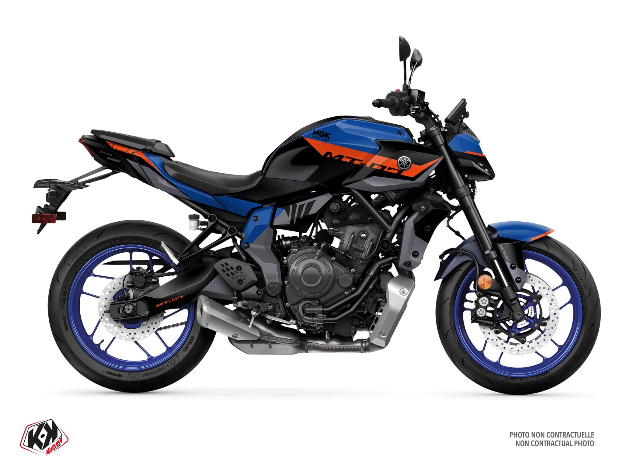 Kit graphique Moto YAMAHA MT 07 TORQUE Bleu