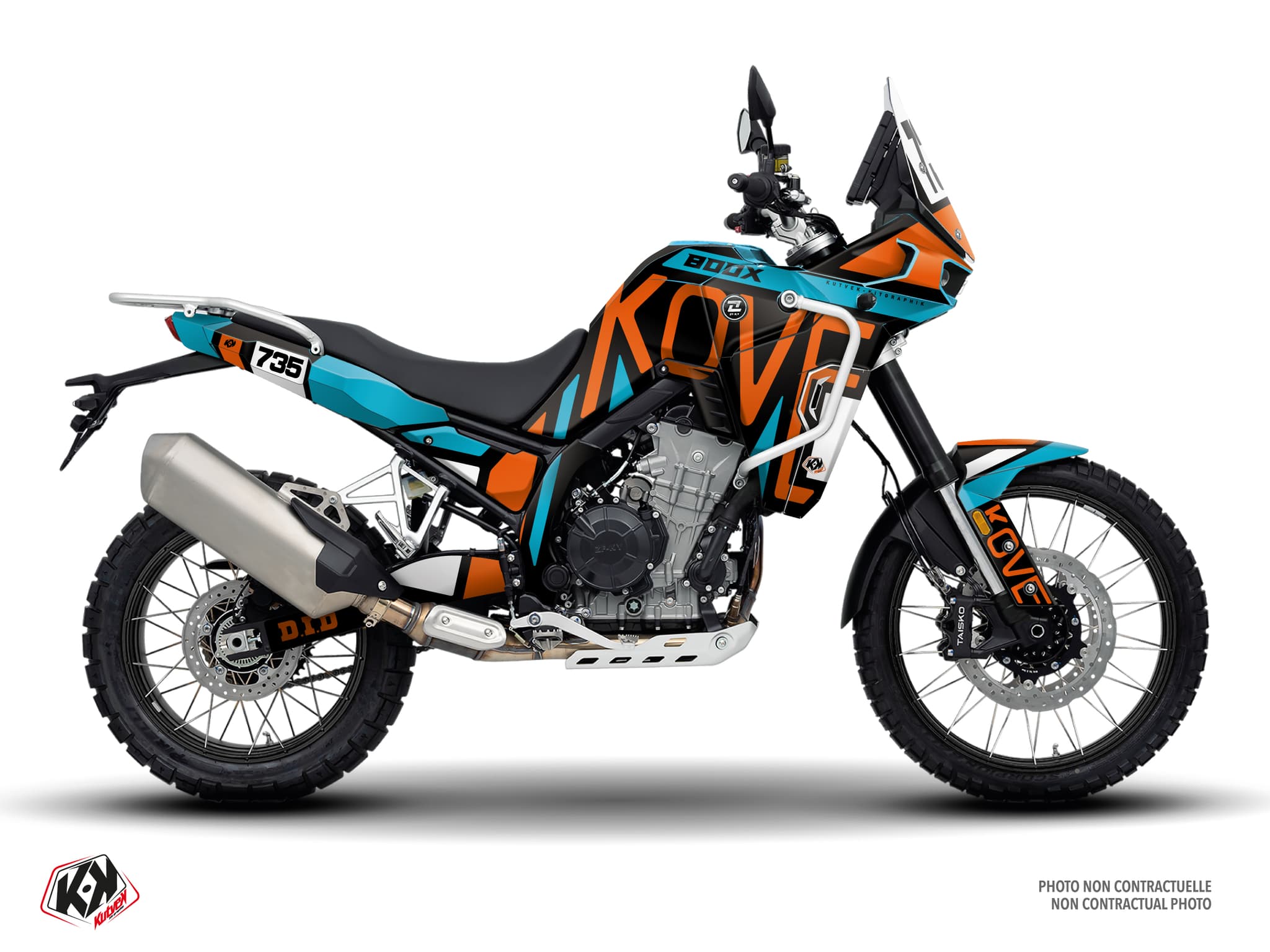 Kit graphique Moto KOVE X 800 TOTEM Bleu