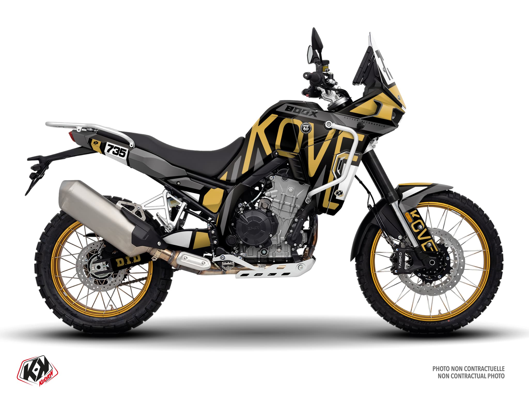 kit graphique moto kove x 800 totem gris