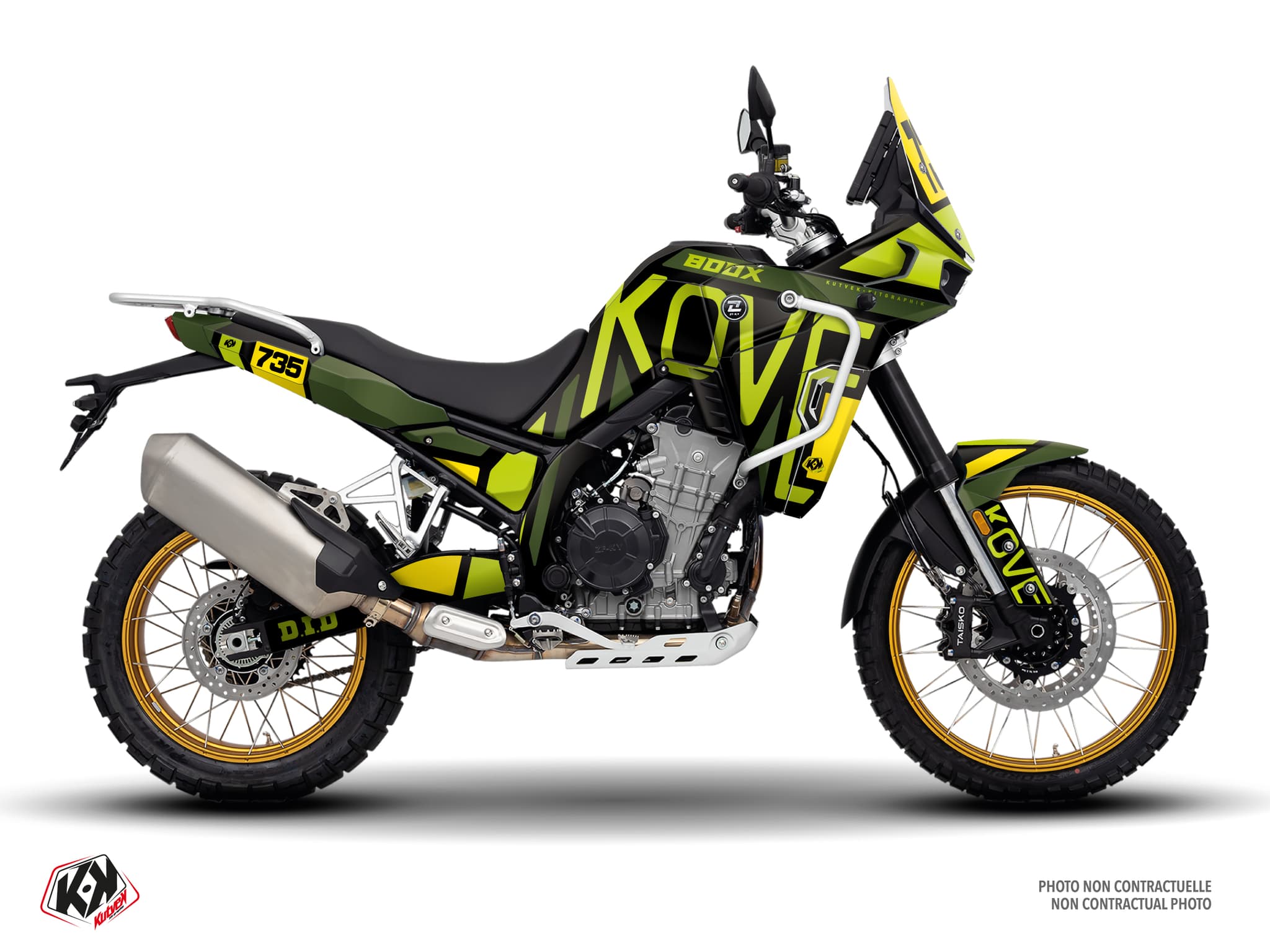 Kit graphique Moto KOVE X 800 TOTEM Vert