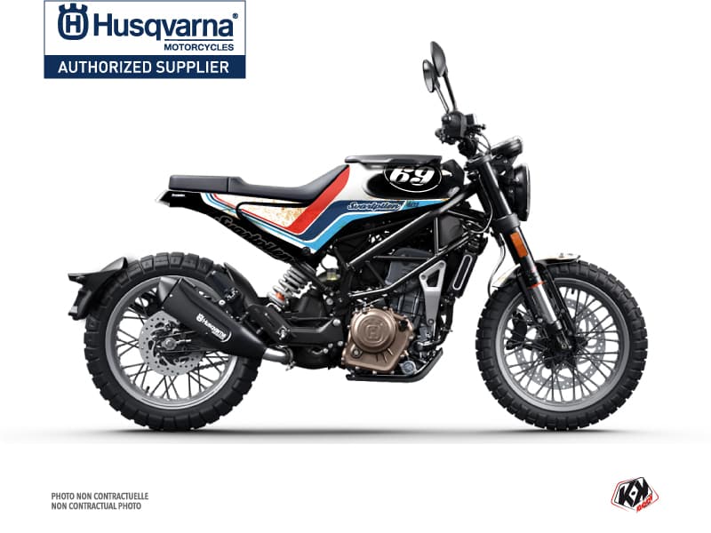 kit graphique moto husqvarna svartpilen 401 track blanc | Husqvarna | Kutvek