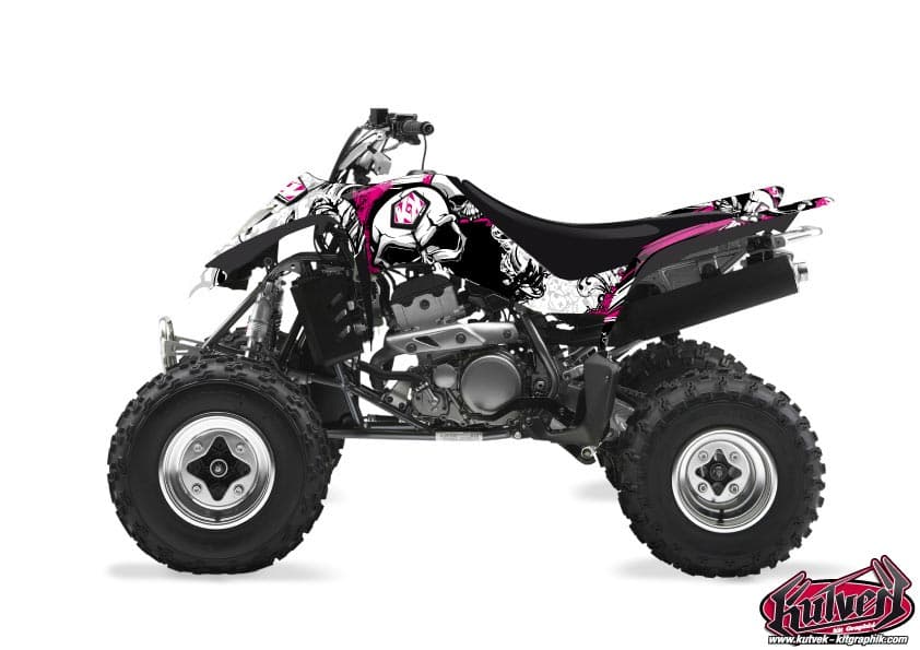 kit graphique quad suzuki ltz 400 trash noir-rose