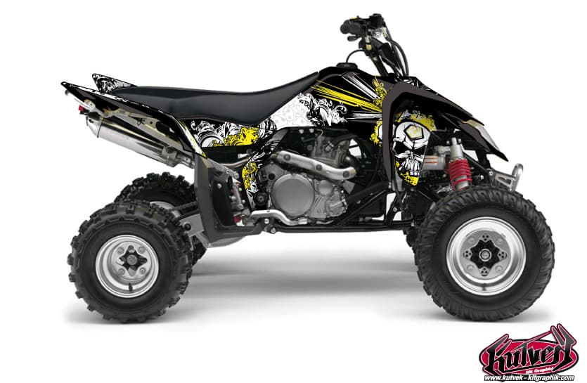 kit graphique quad suzuki ltr 450 trash noir-jaune