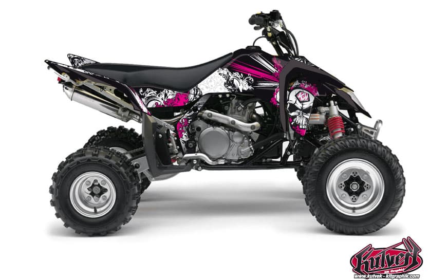 Kit graphique Quad Trash Suzuki 450 LTR Noir Rose