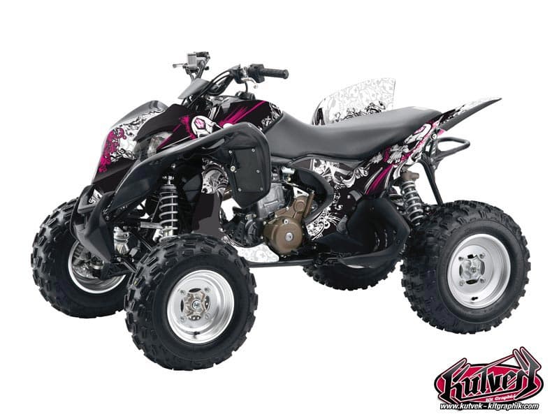 kit graphique quad honda trx 700 trash noir-rose