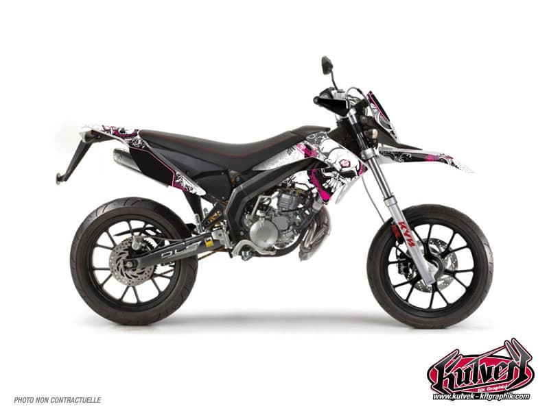 kit graphique 50cc derbi senda xtreme trash rose | SENDA | Kutvek