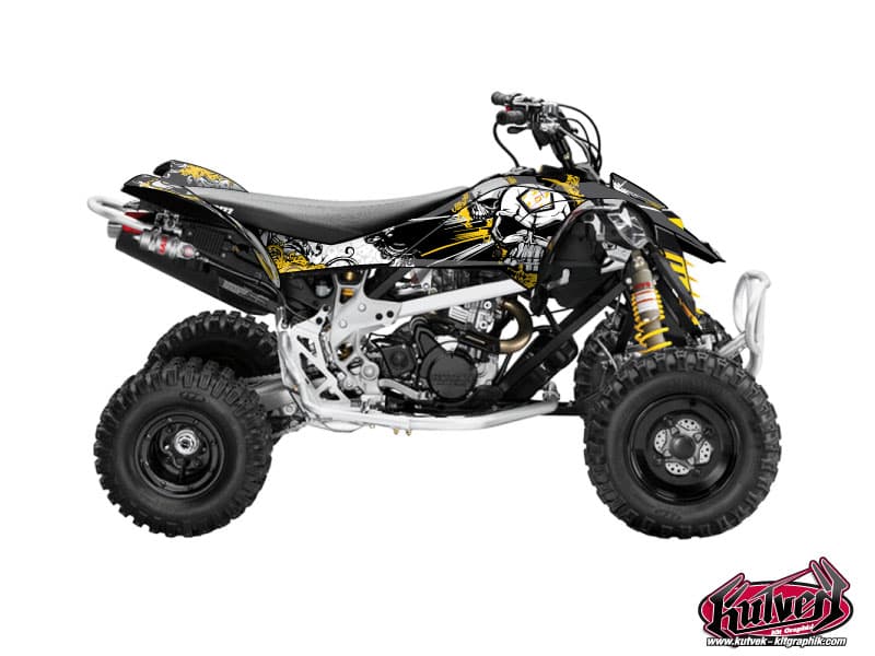 Kit graphique Quad Trash Can Am DS 450 Noir Jaune